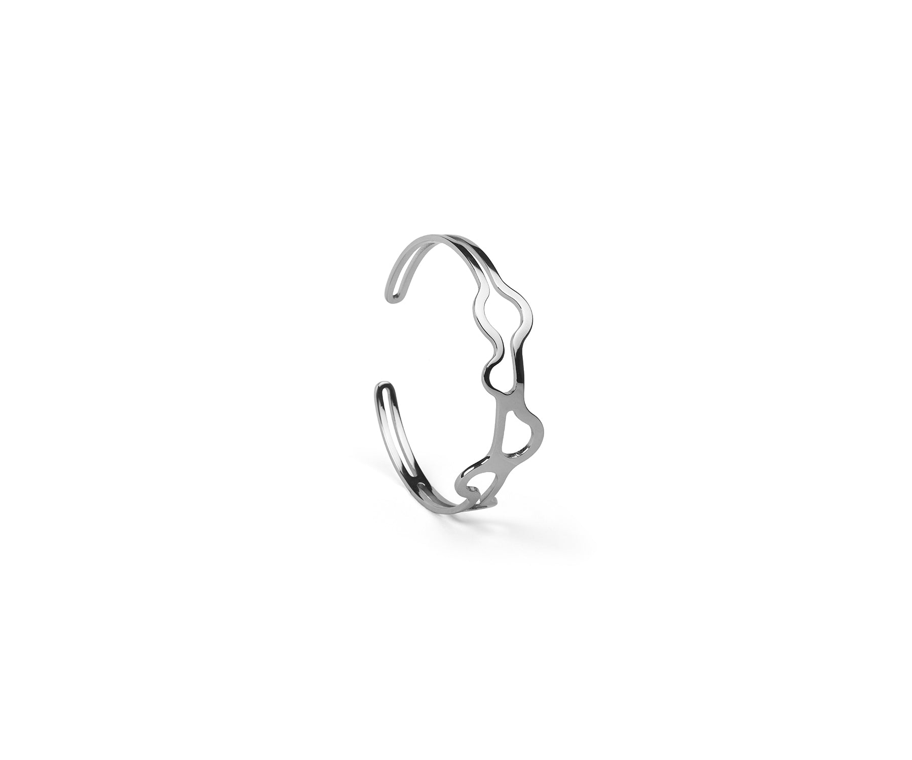 Mito Organic Wrist Cuff  Polished Steel