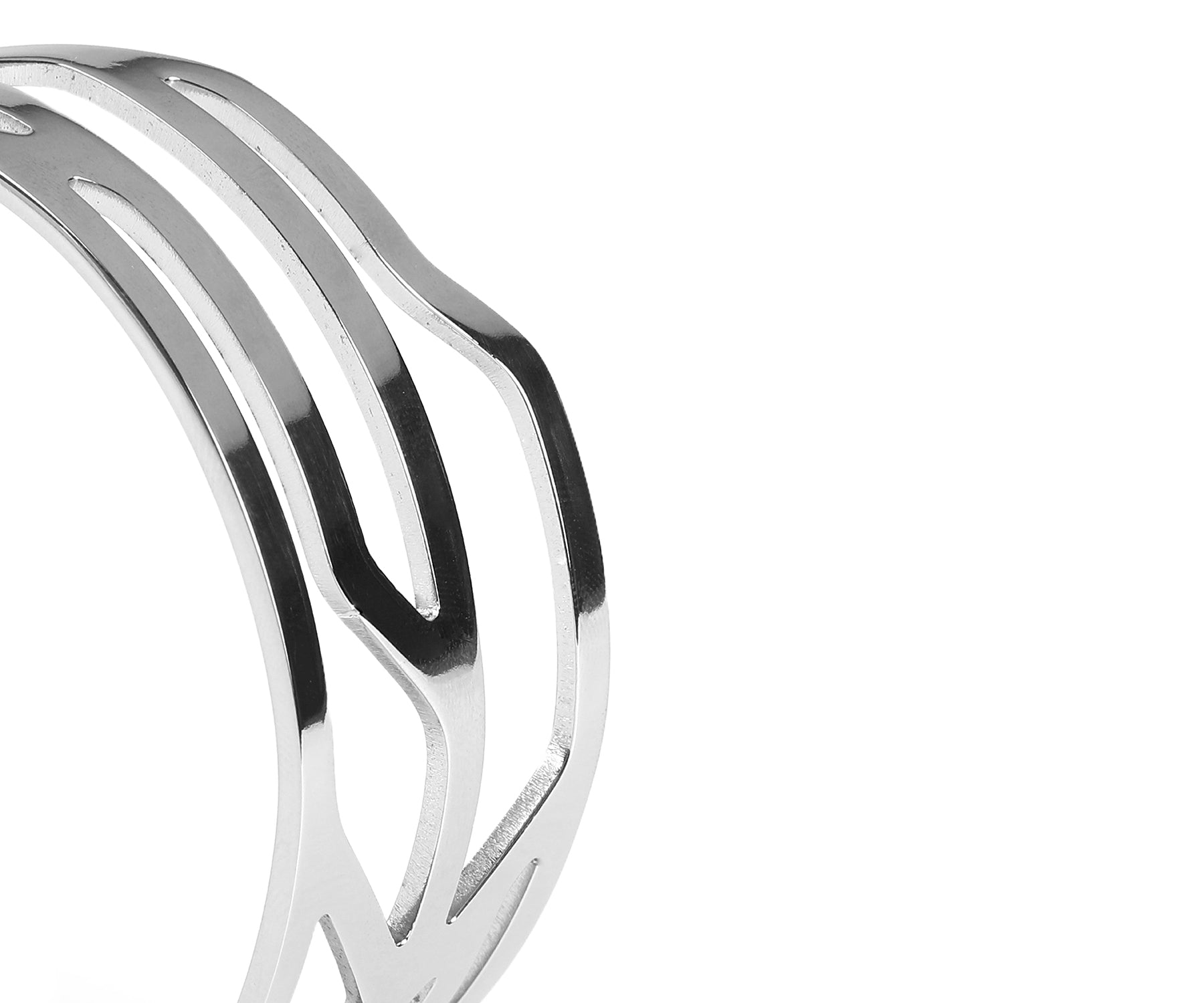 Era Manifold Wrist Cuff  Polished Steel