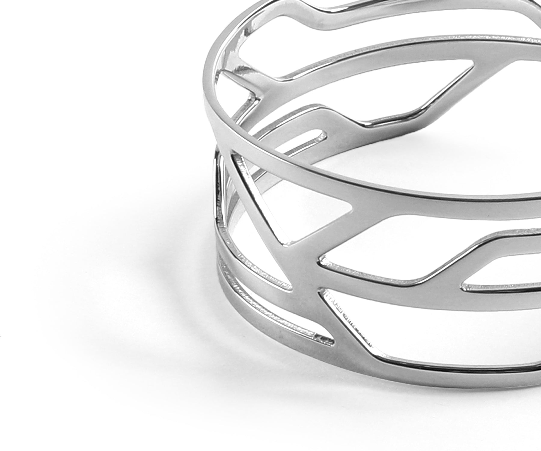 Era Manifold Wrist Cuff  Polished Steel