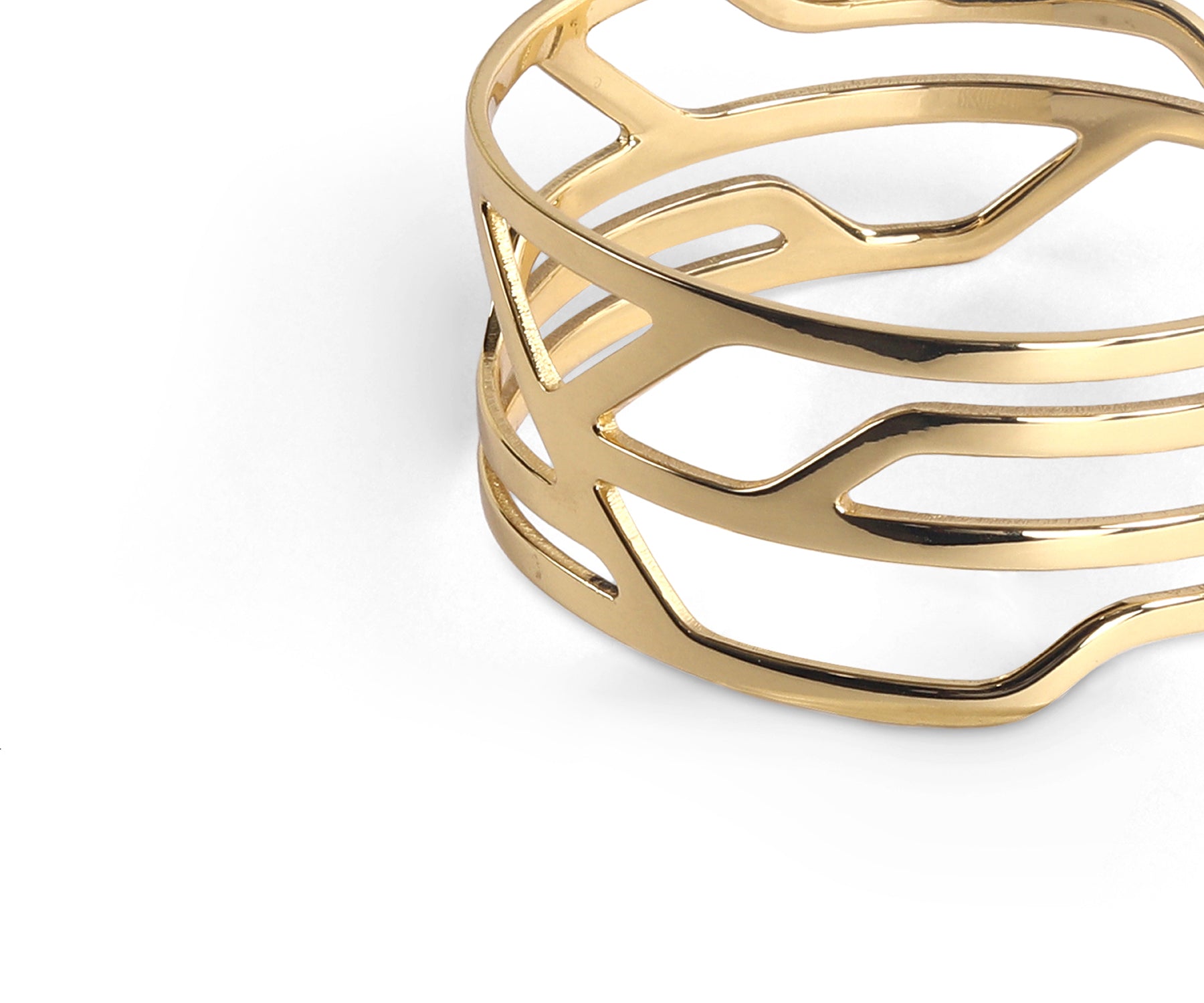 Era Manifold Wrist Cuff Polished Brass