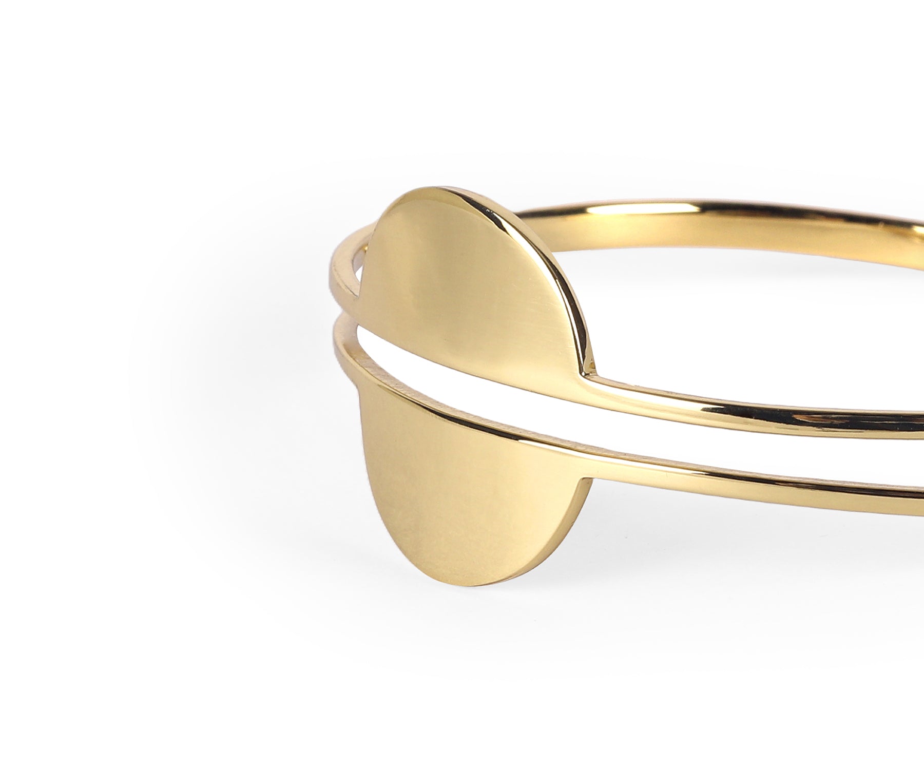 Carta Slice Wrist Cuff Polished Brass