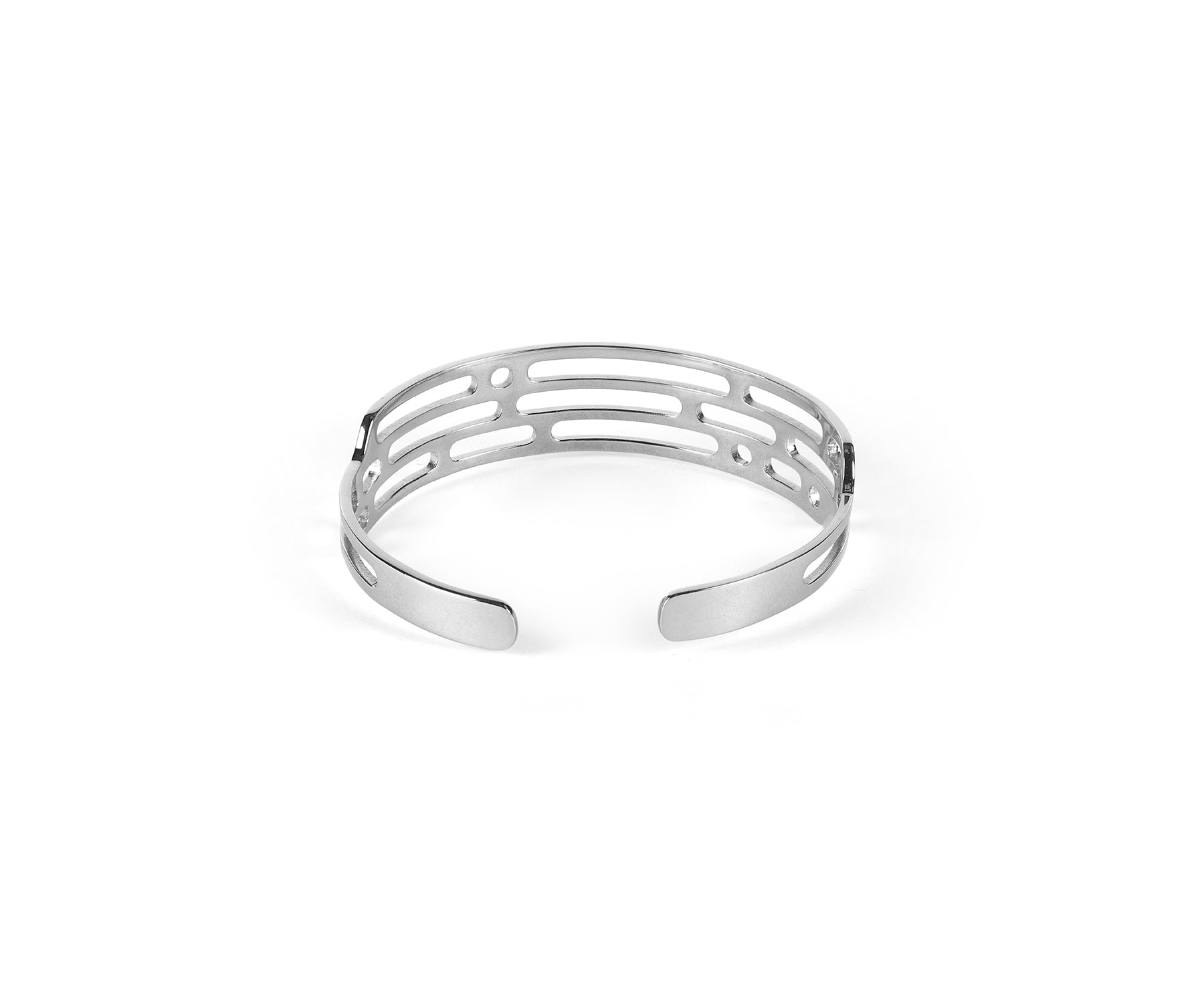 Mito Meld Wrist Cuff  Polished Steel