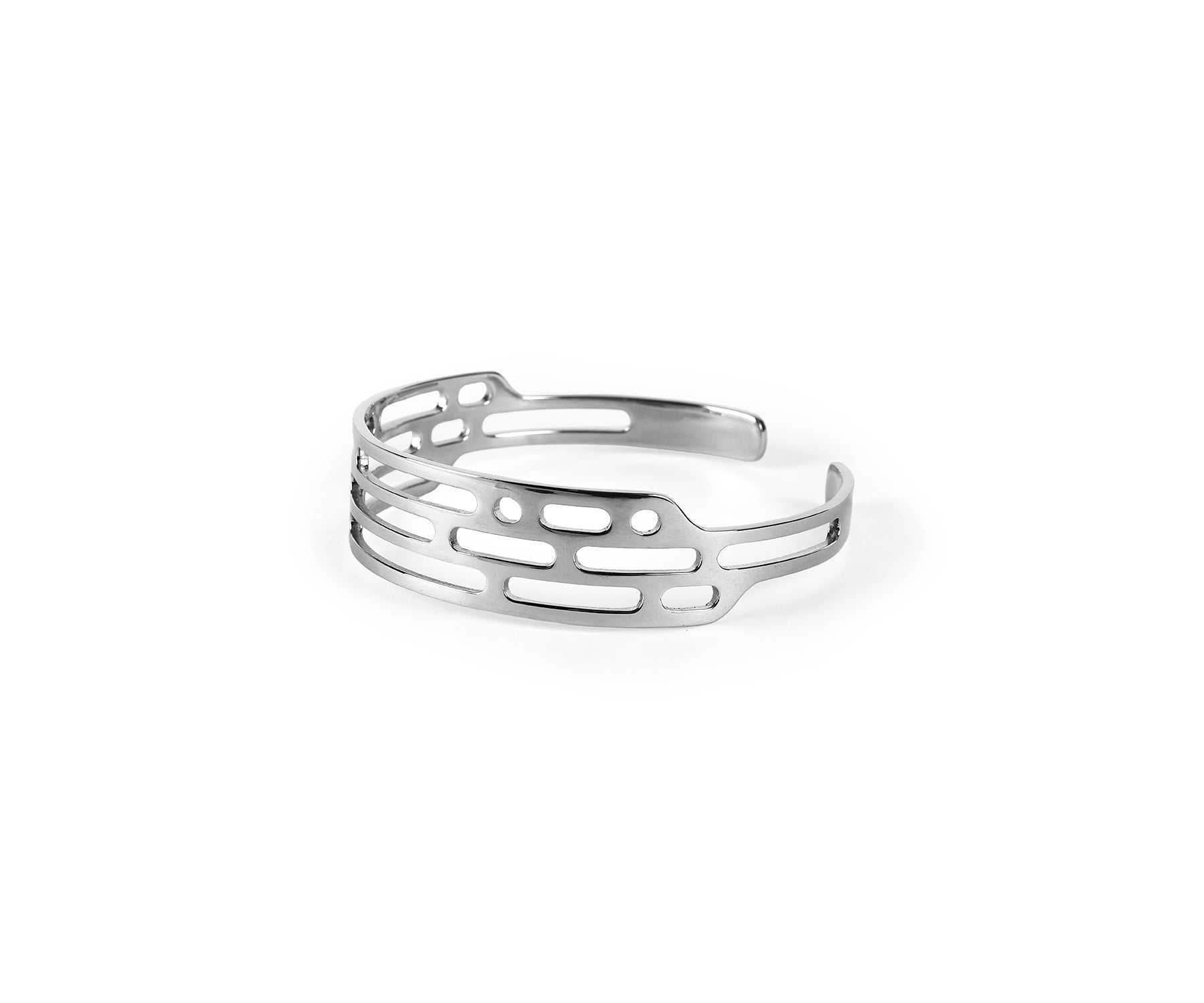 Mito Meld Wrist Cuff  Polished Steel