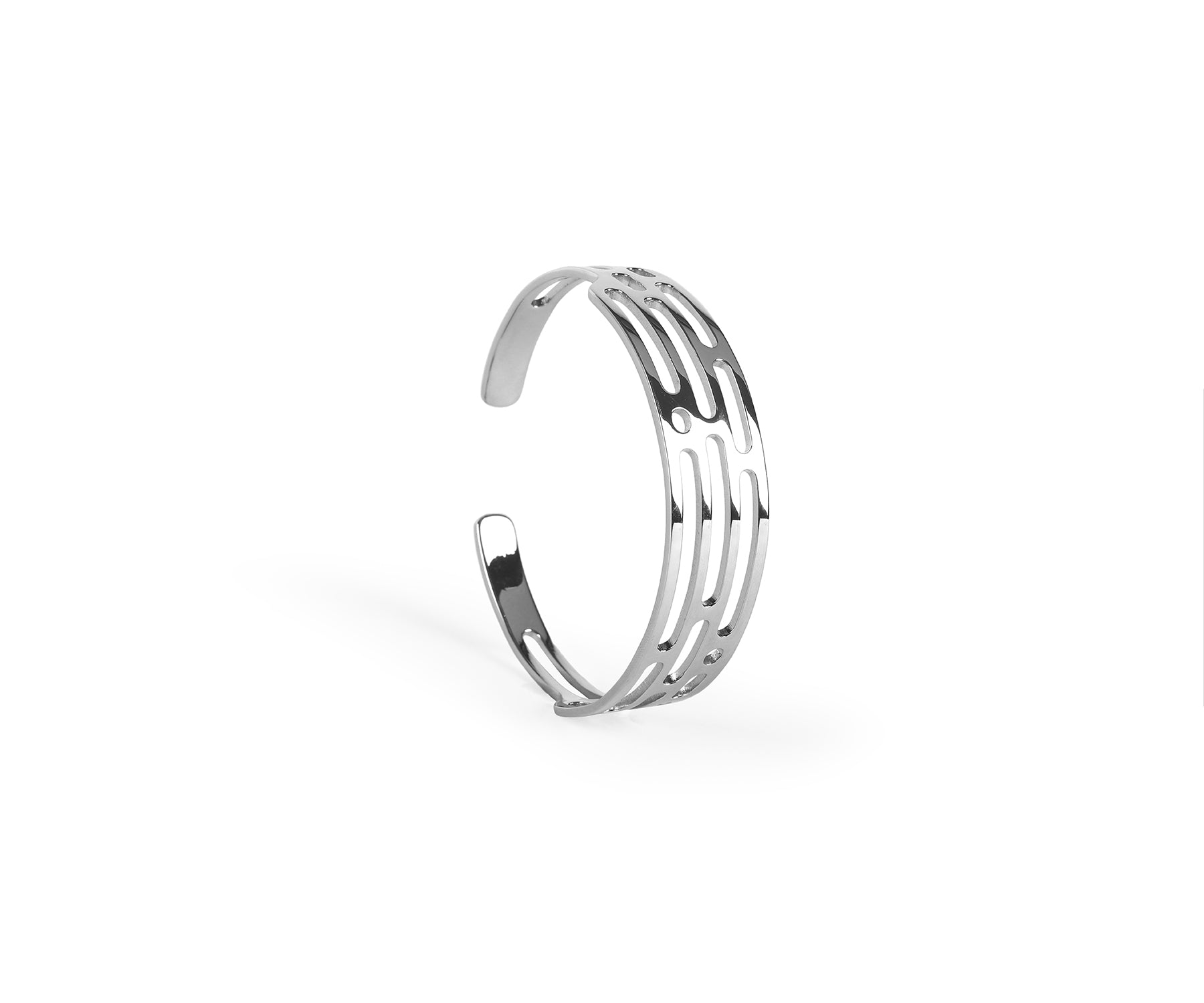 Mito Meld Wrist Cuff  Polished Steel