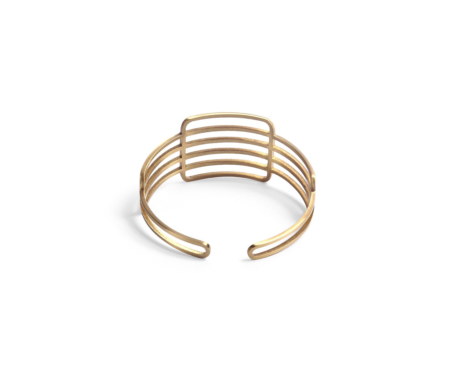 Era Grid Wrist Cuff Matte Brass