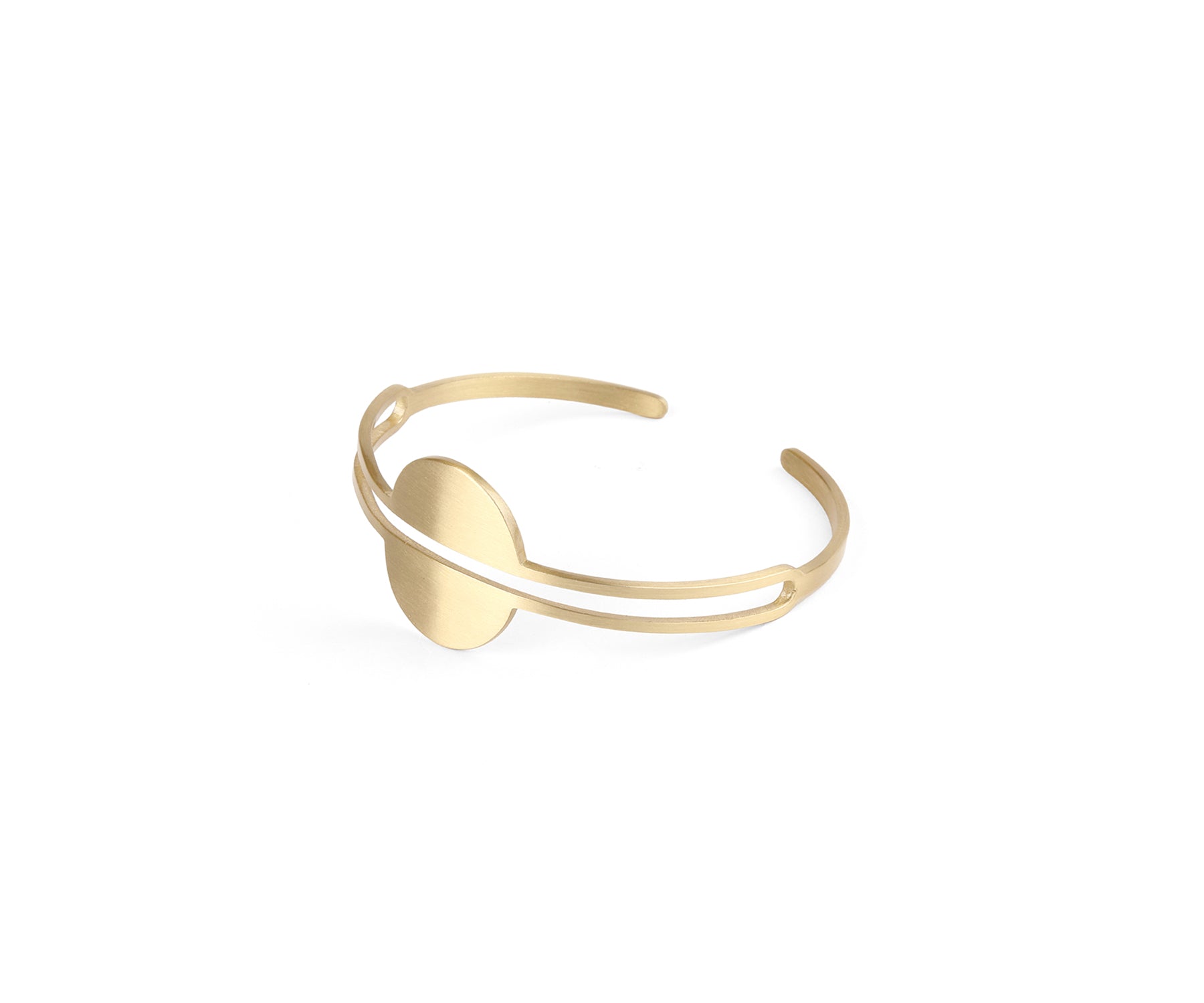 Carta Slice Wrist Cuff Matte Brass