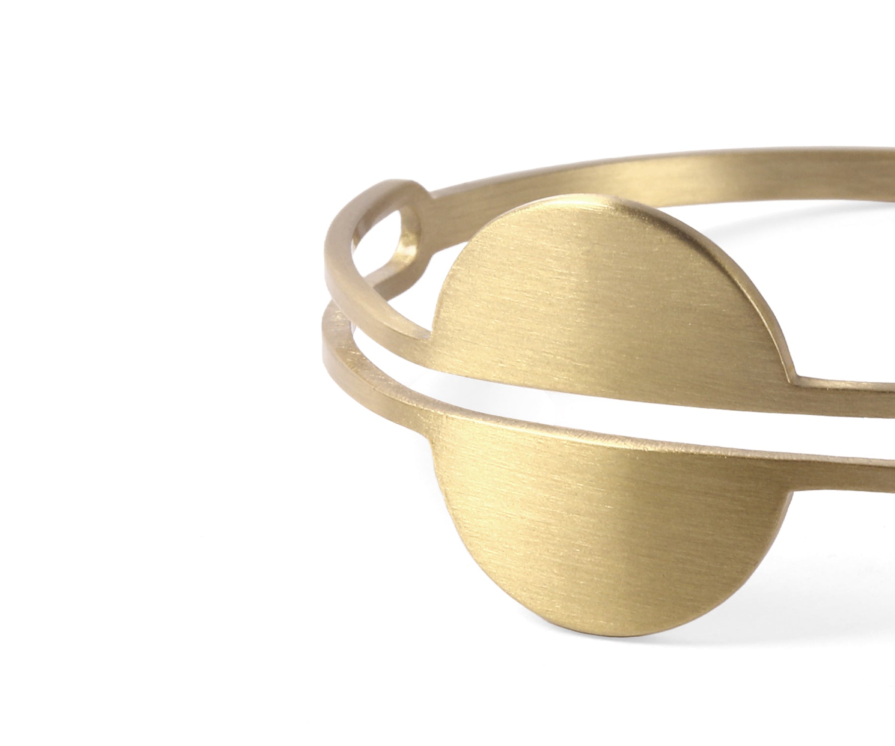 Carta Slice Wrist Cuff Matte Brass