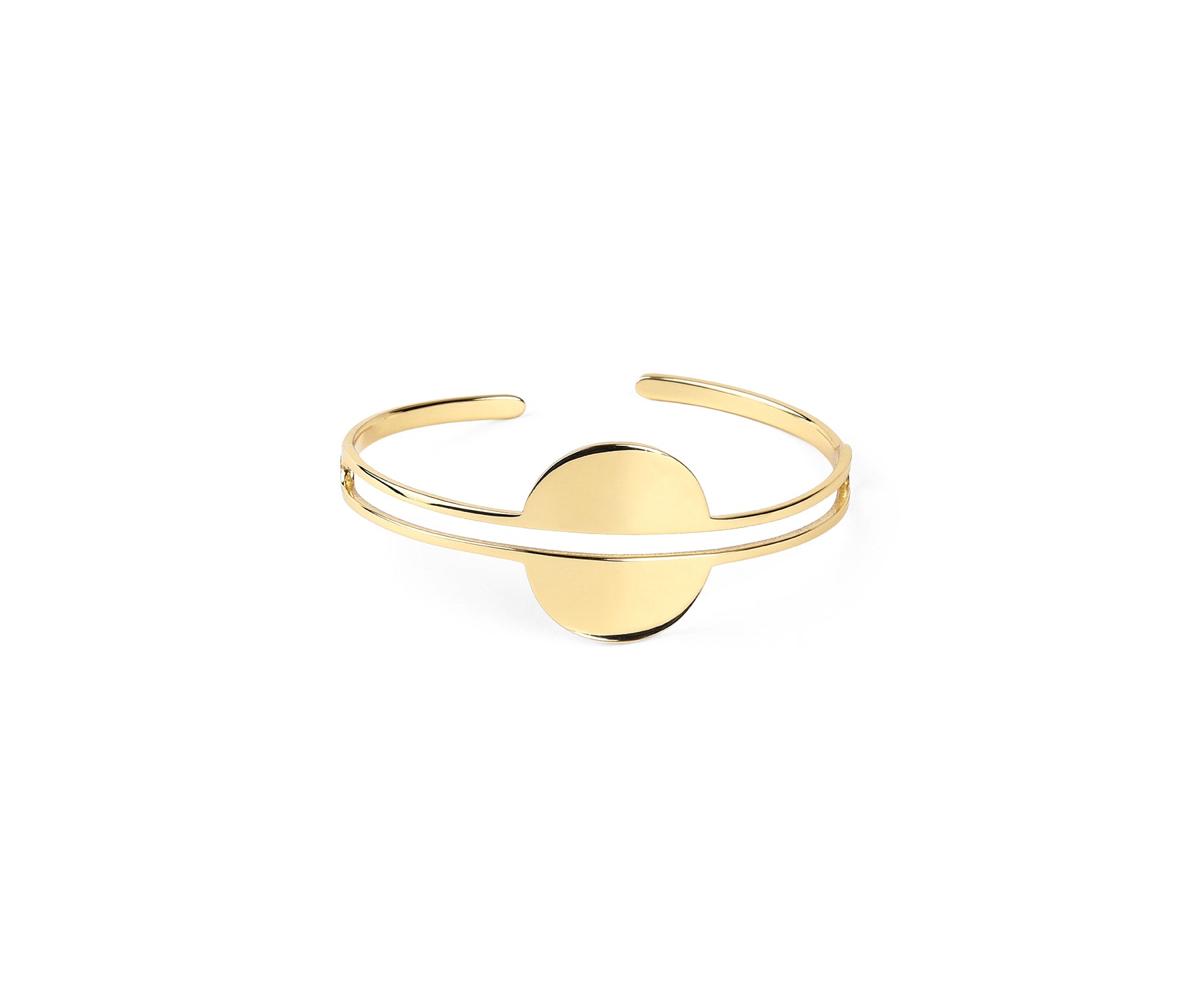 Carta Slice Wrist Cuff Polished Brass