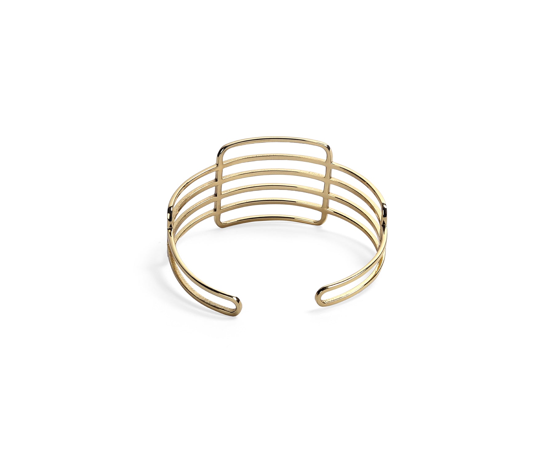 Era Grid Wrist Cuff Polished Brass