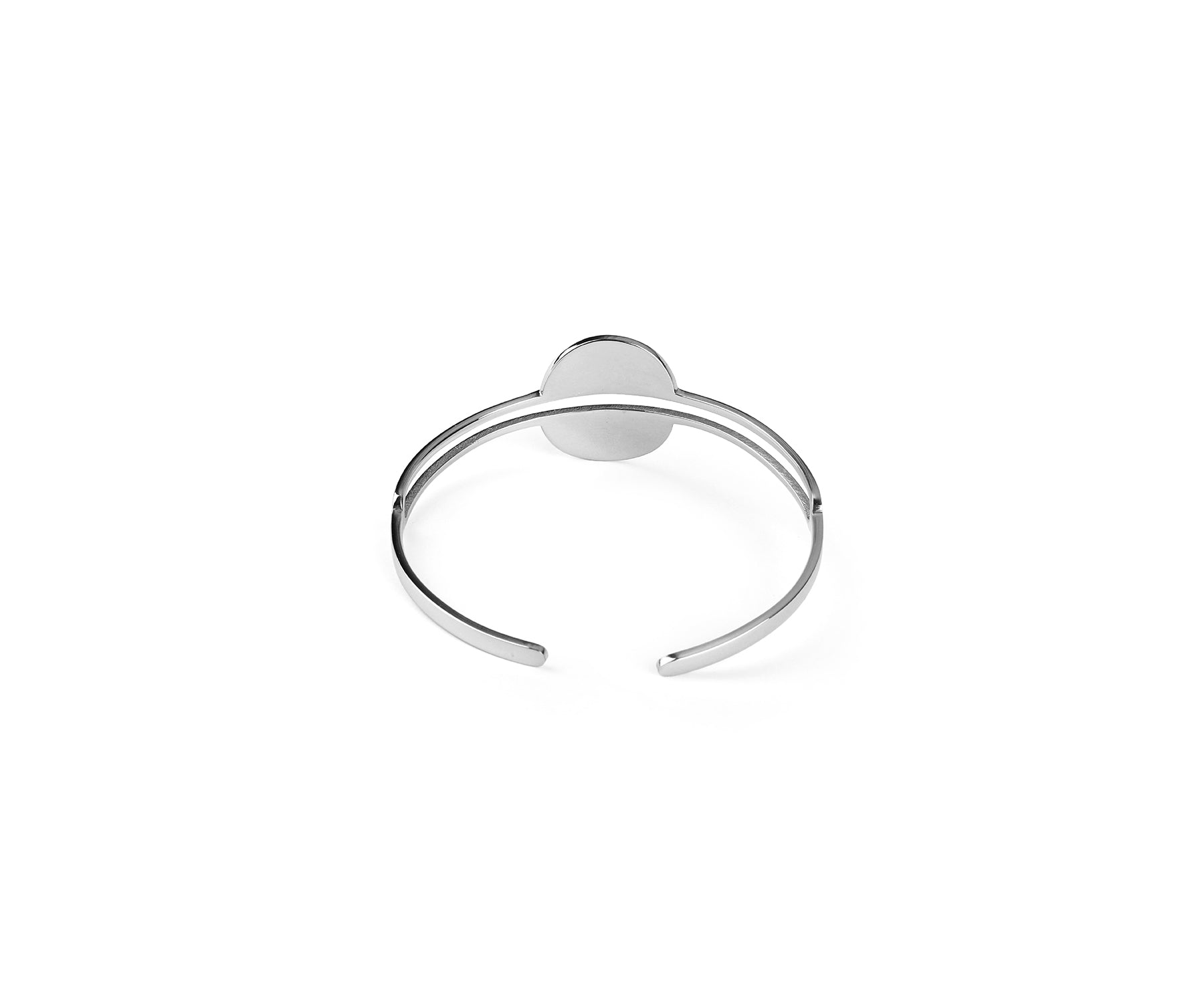 Carta Slice Wrist Cuff  Polished Steel