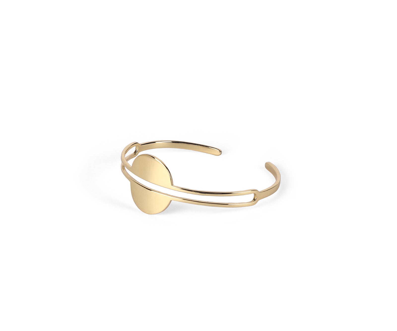 Carta Slice Wrist Cuff Polished Brass