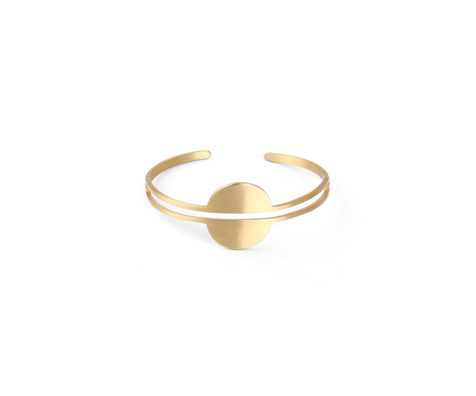 Carta Slice Wrist Cuff Matte Brass