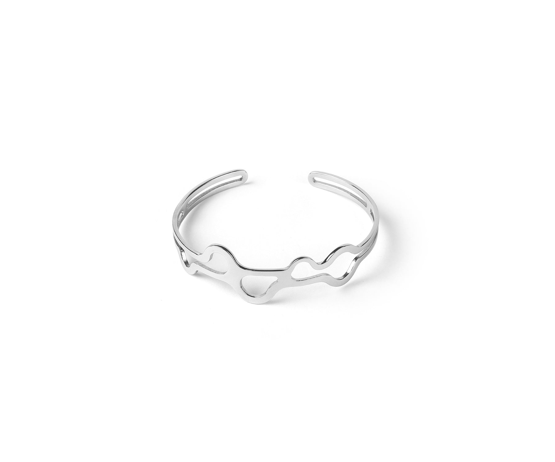 Mito Organic Wrist Cuff  Polished Steel