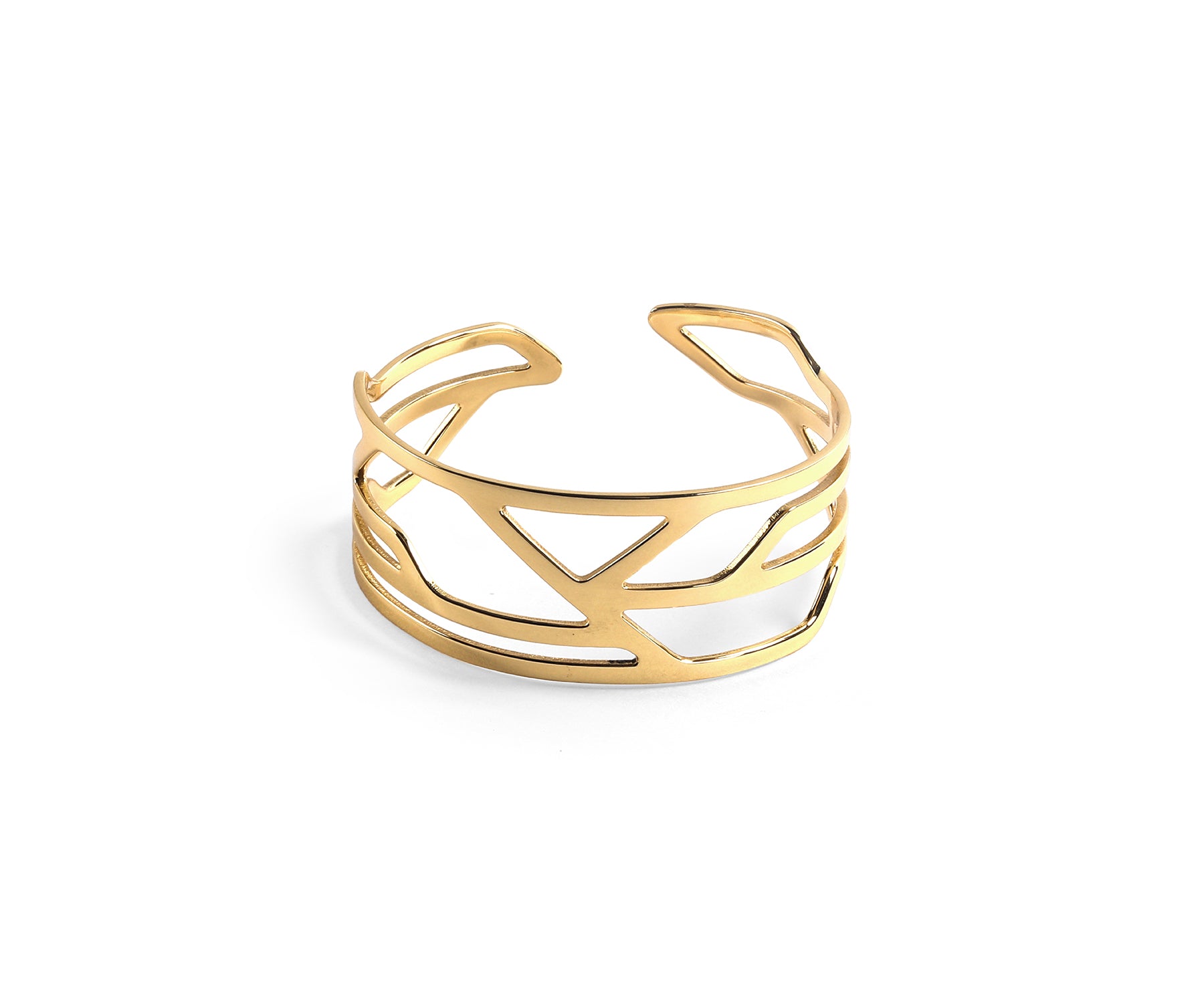 Era Manifold Wrist Cuff Polished Brass