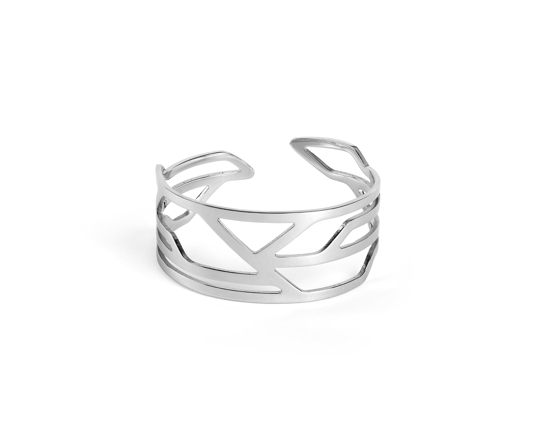 Era Manifold Wrist Cuff  Polished Steel