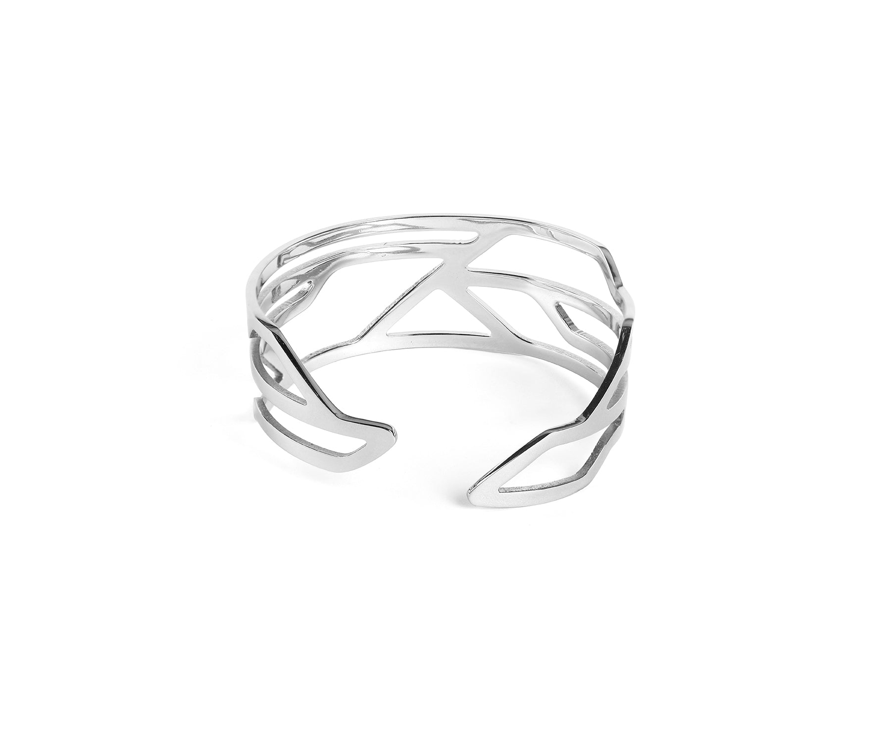 Era Manifold Wrist Cuff  Polished Steel