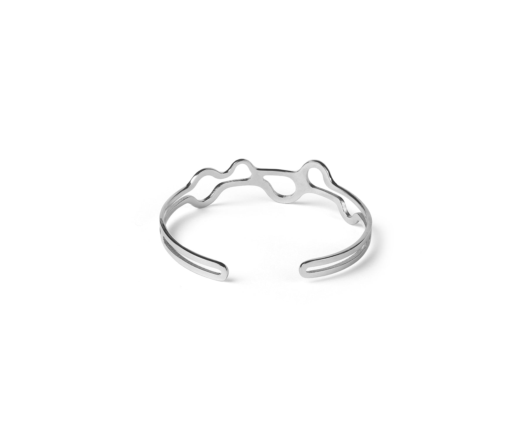 Mito Organic Wrist Cuff  Polished Steel