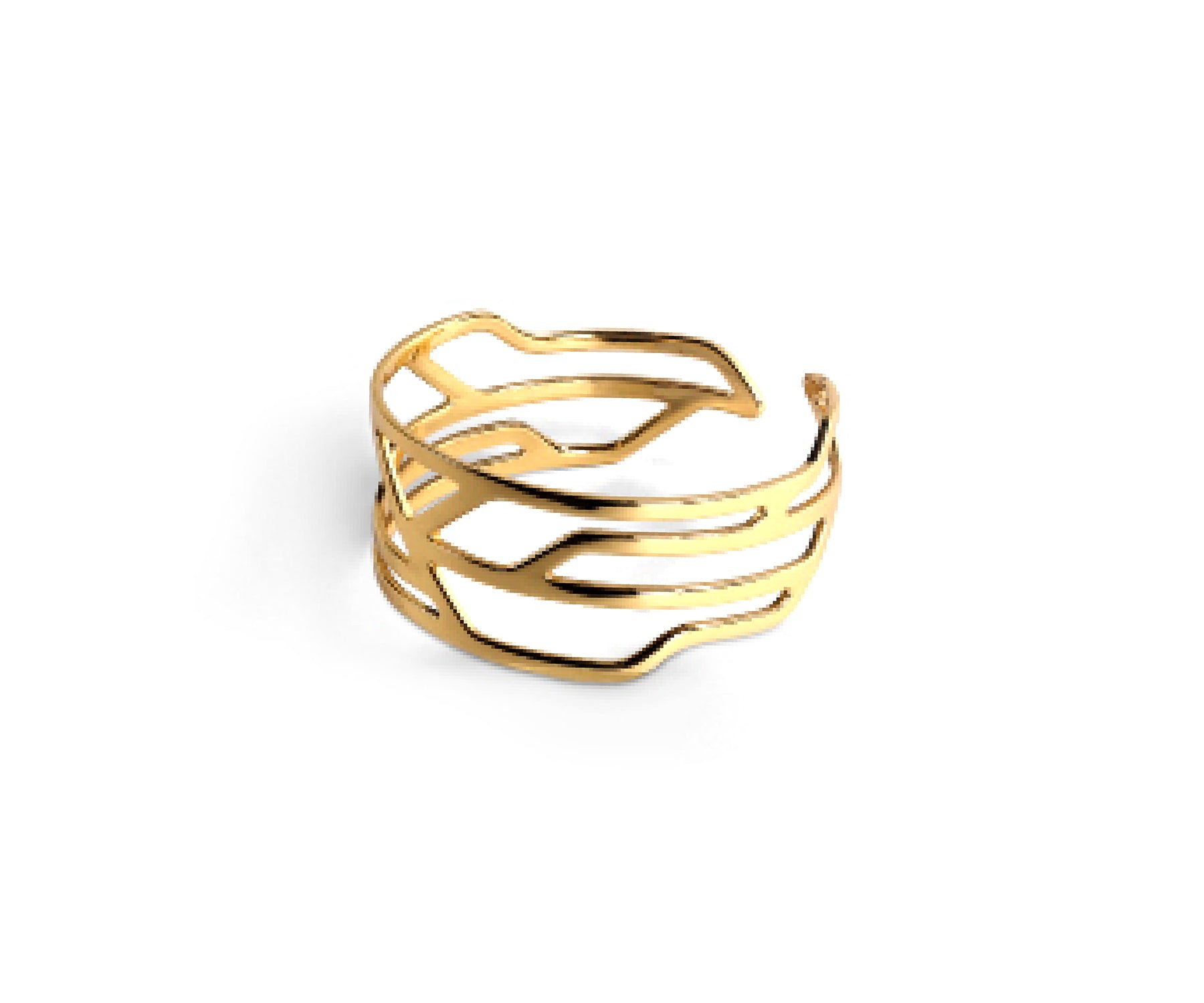 Era Manifold Wrist Cuff Polished Brass