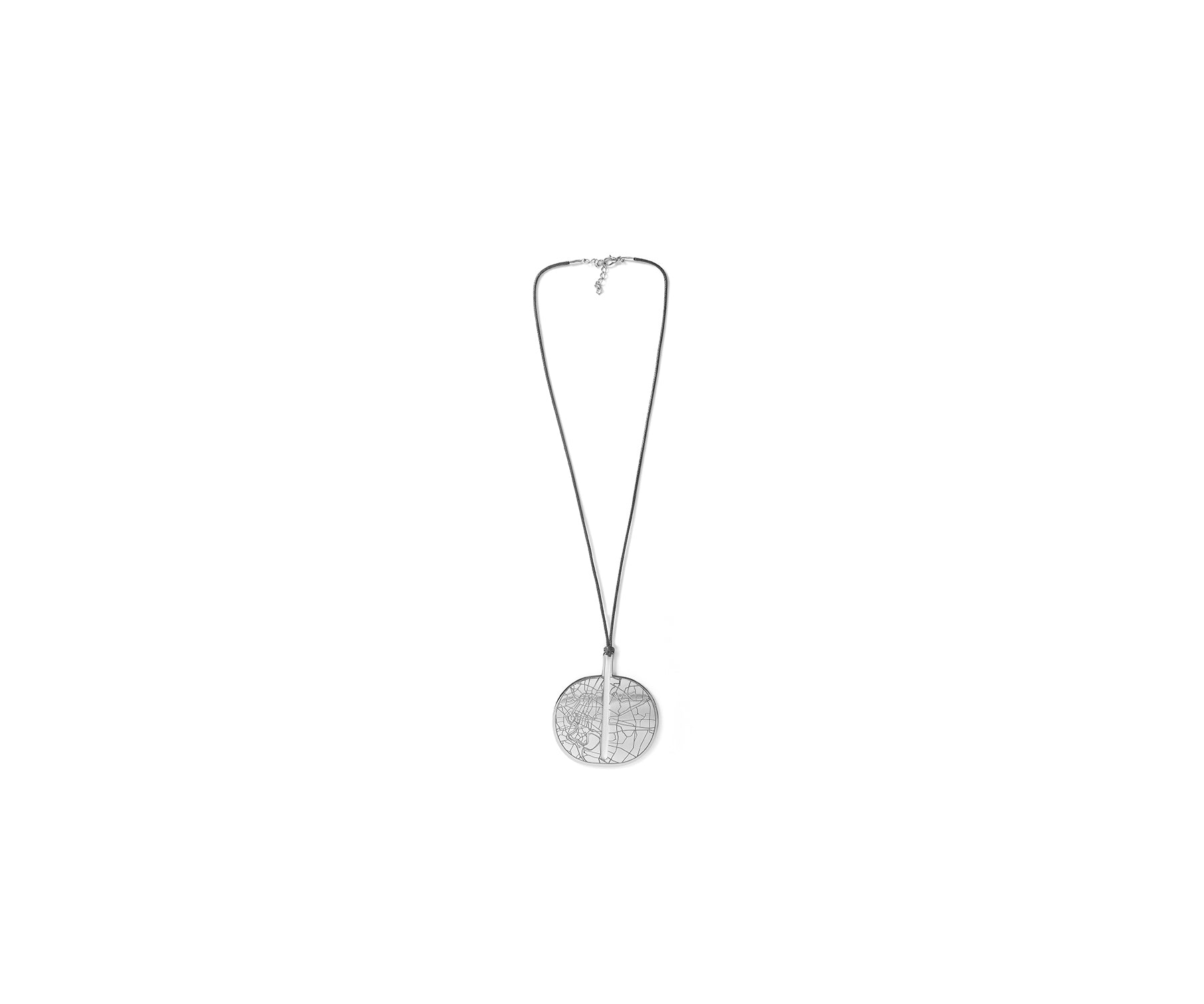 Carta Oval Pendant Polished Steel