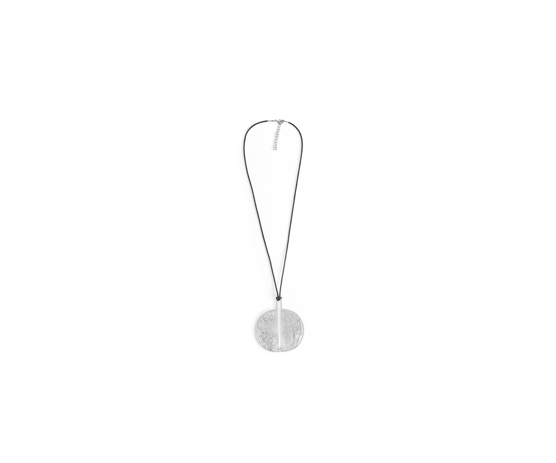 Carta Oval Pendant Matte Steel