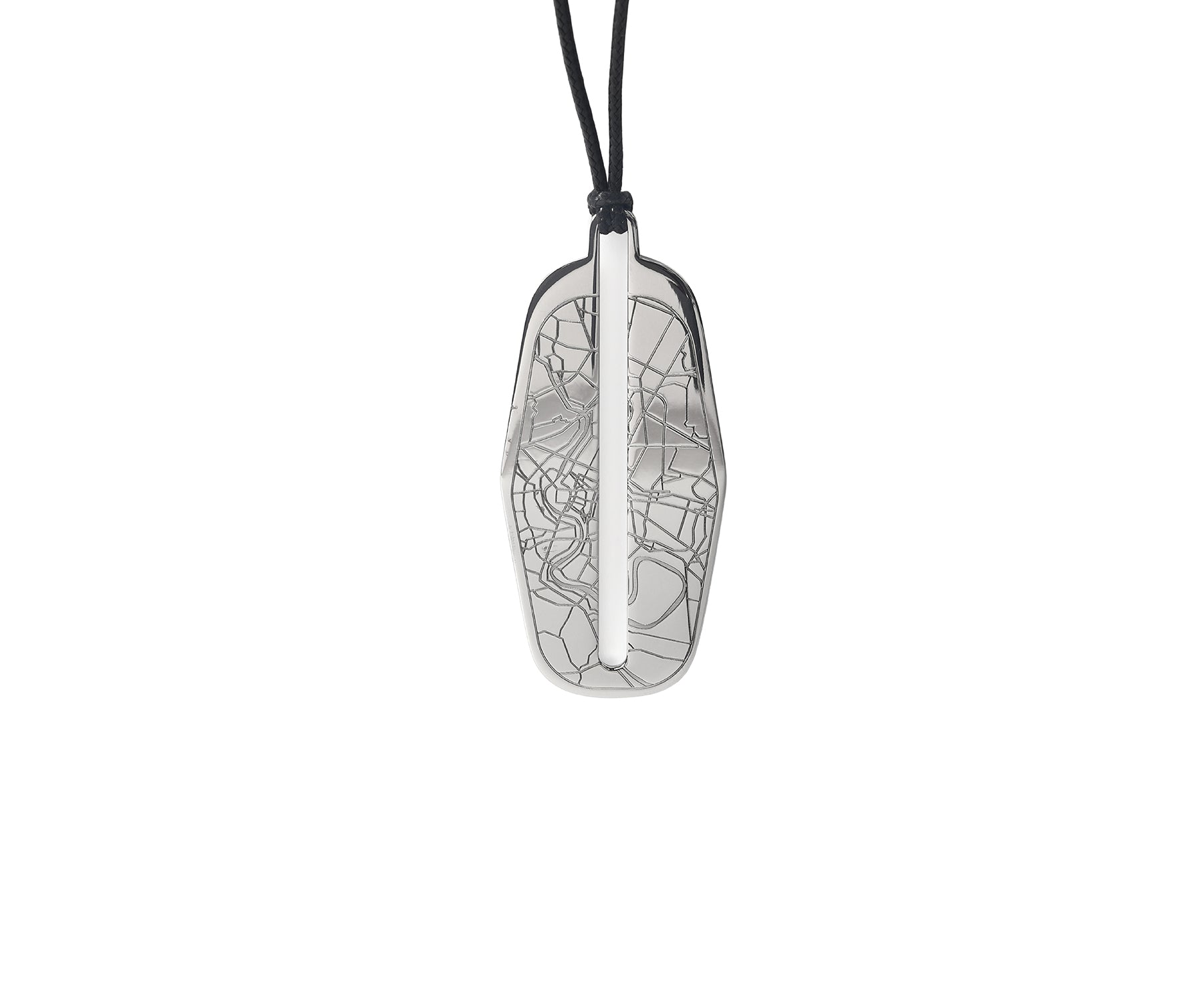 Carta Rhombus Pendant Polished Steel