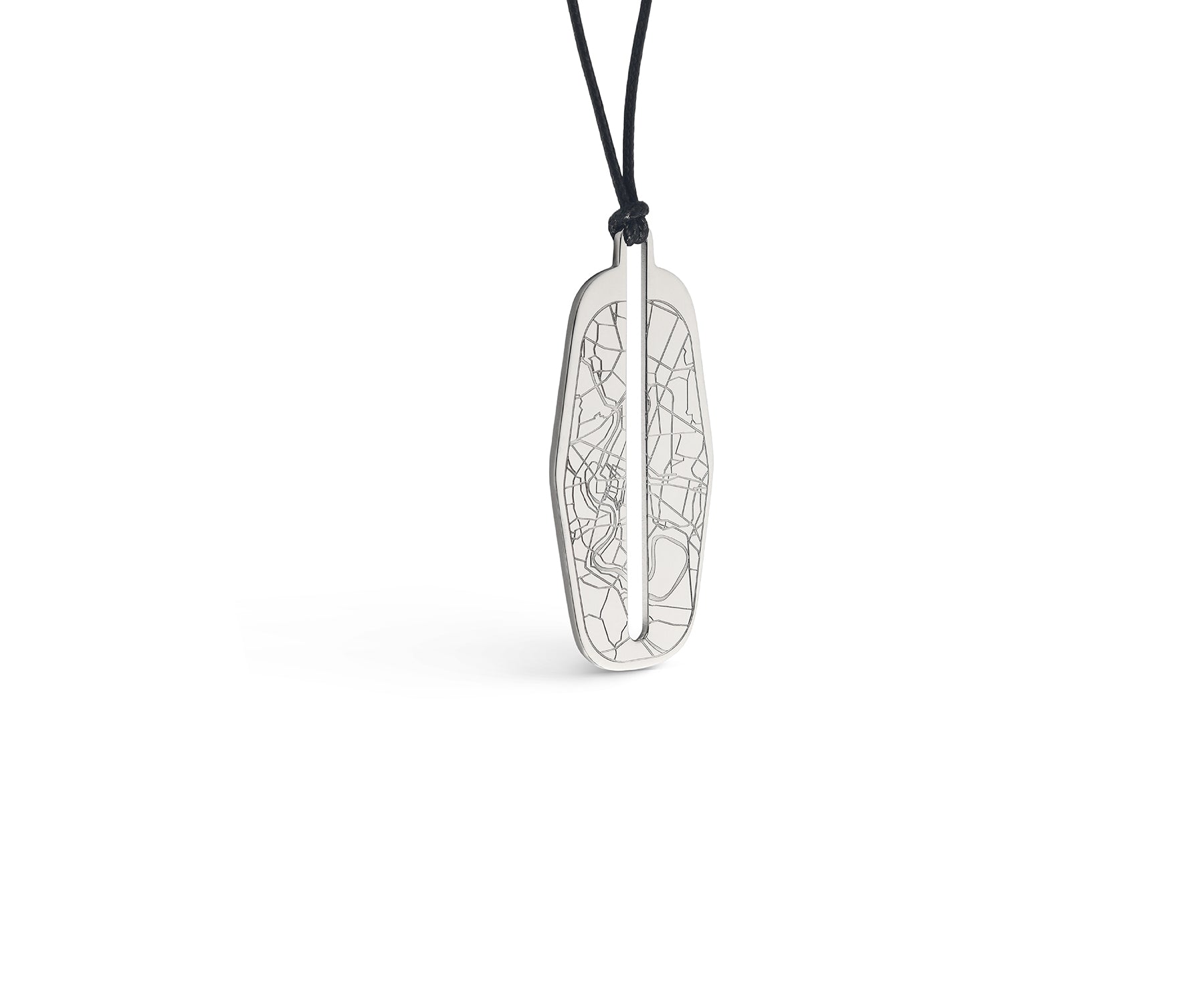 Carta Rhombus Pendant Polished Steel