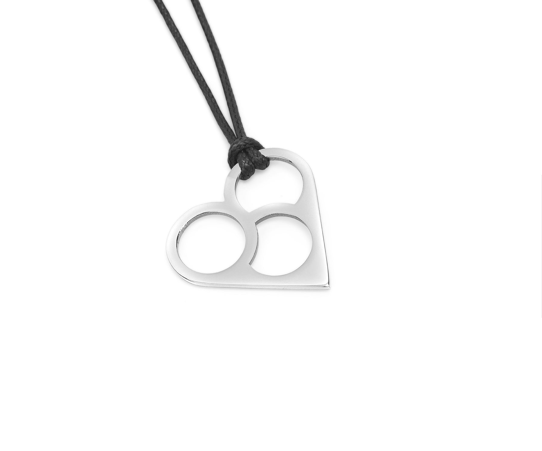 Mito Heart Pendant Polished Steel