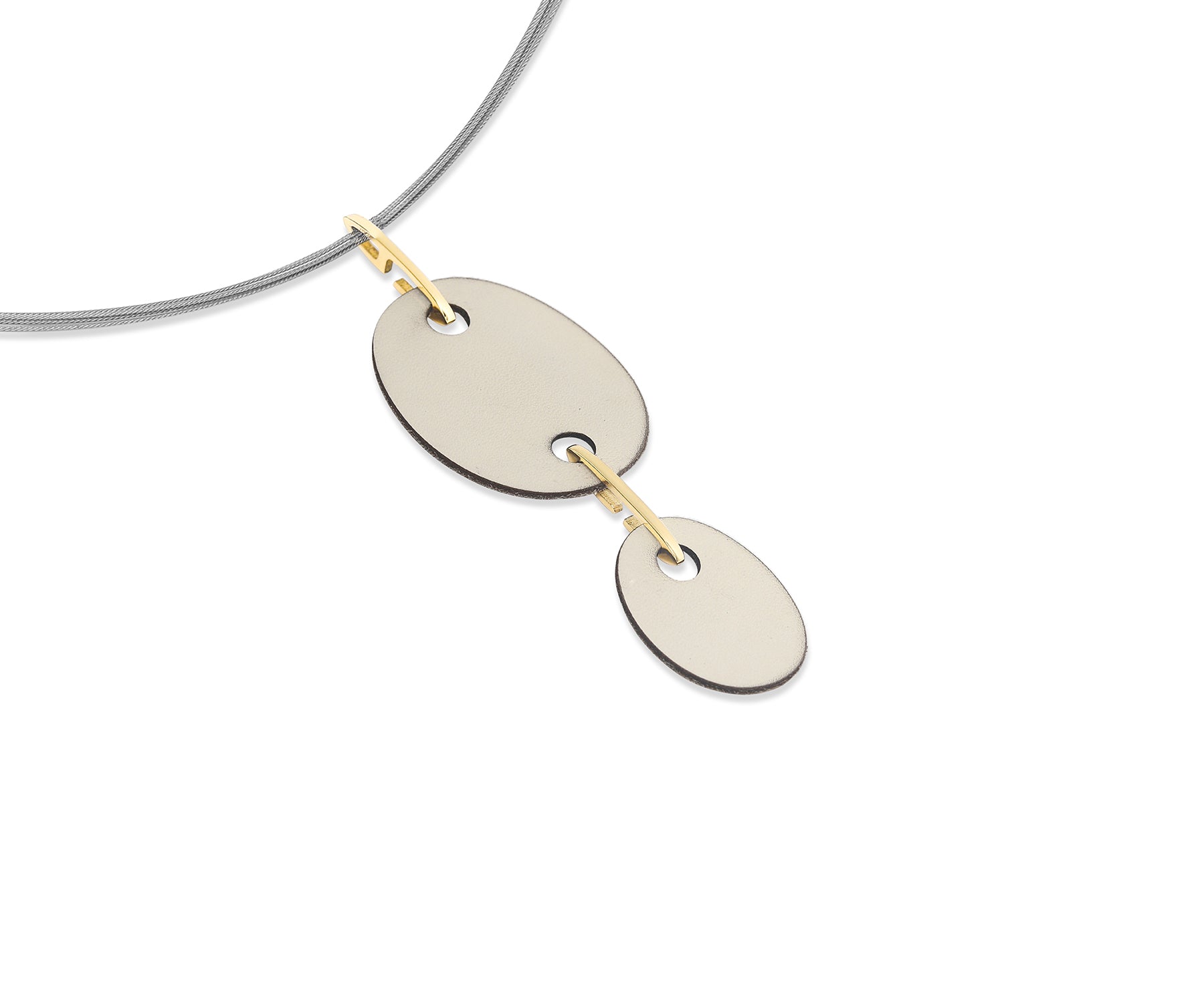 Filia Double Pendant Polished Brass