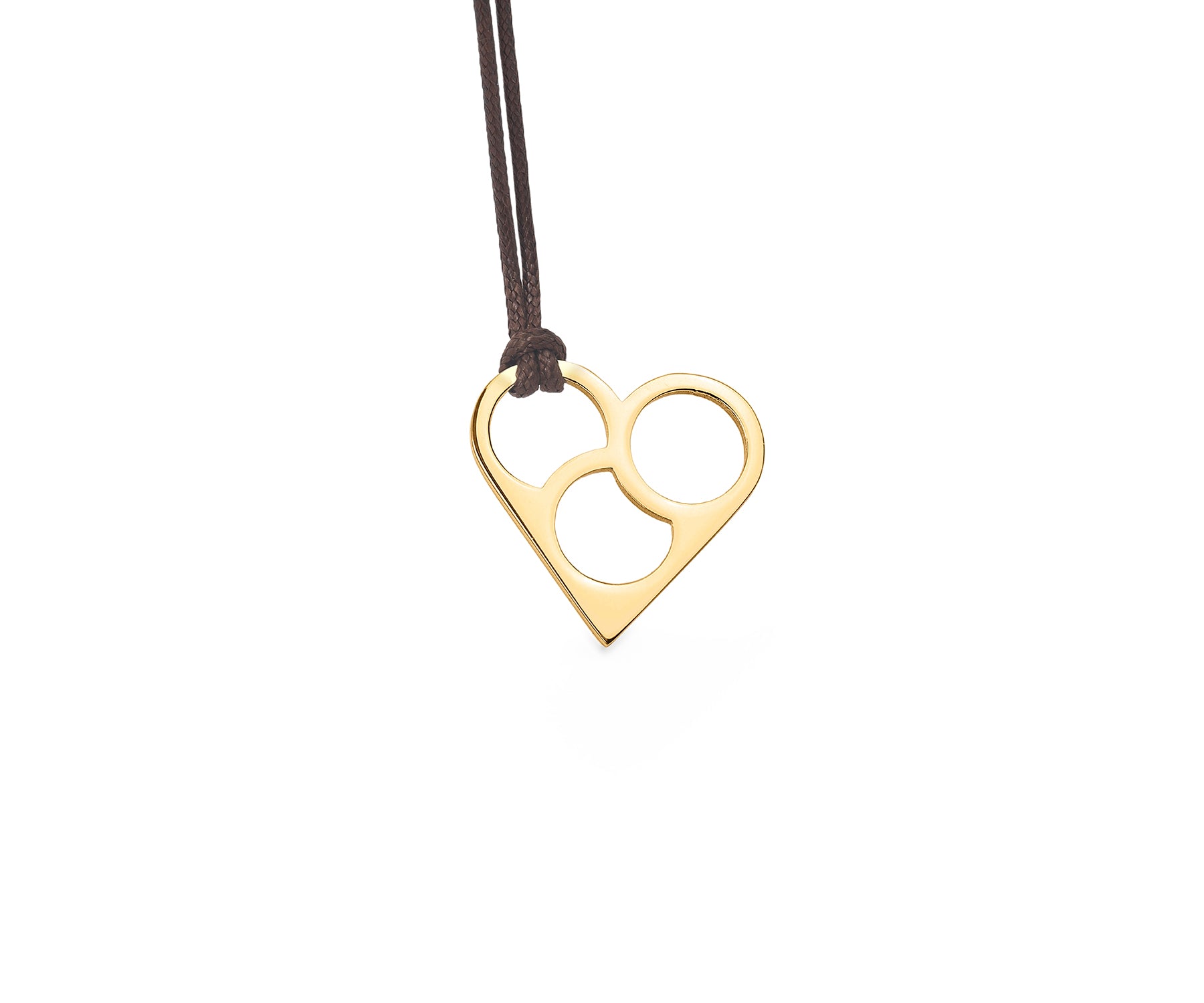 Mito Heart Pendant Polished Brass