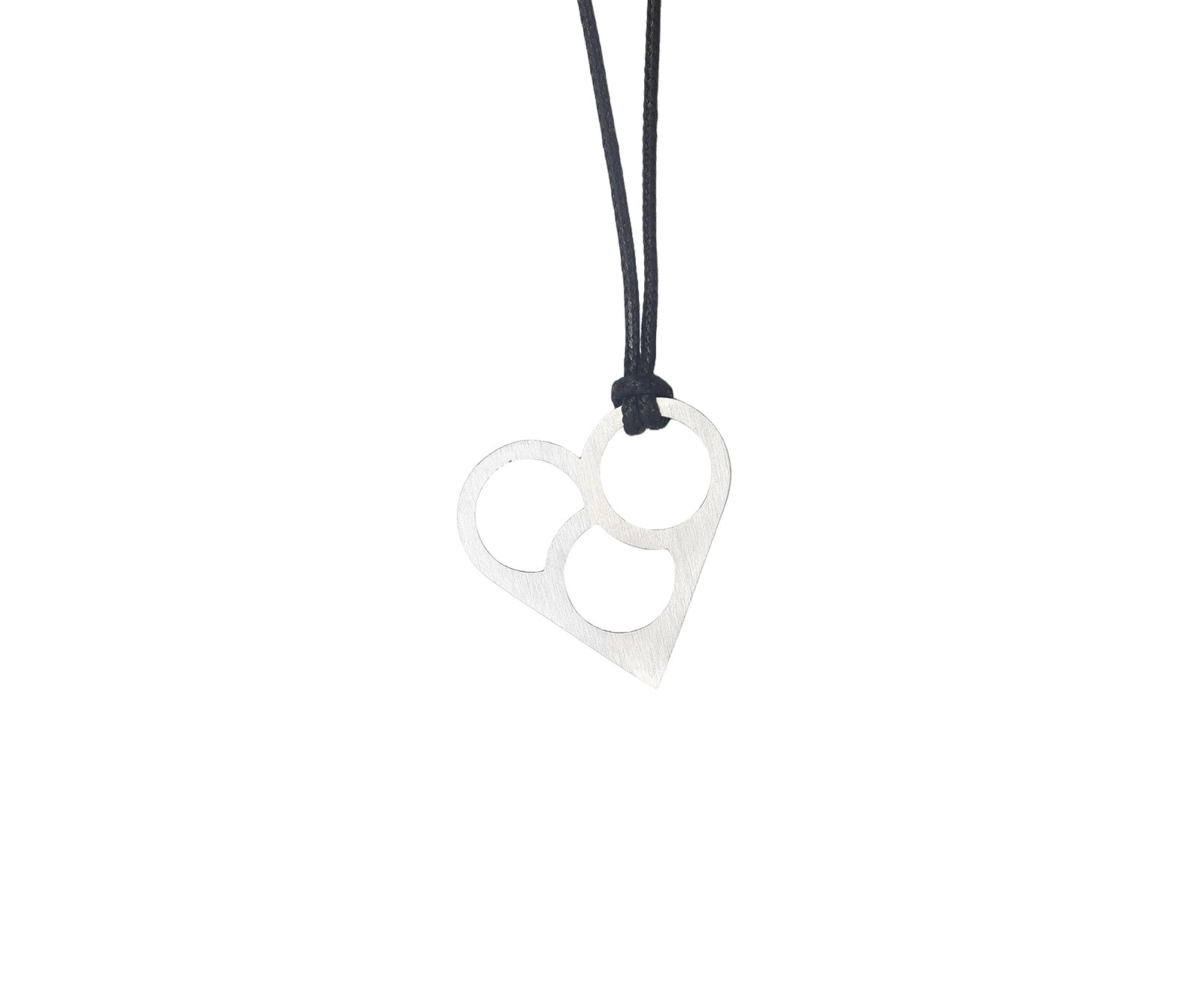 Mito Heart Pendant Matte Steel