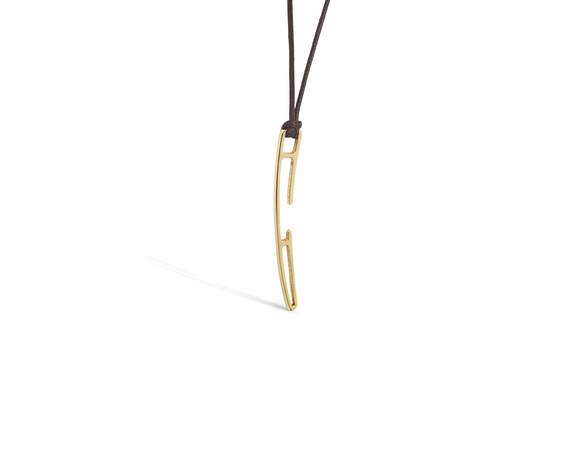 Prey Curve Pendant Polished Brass