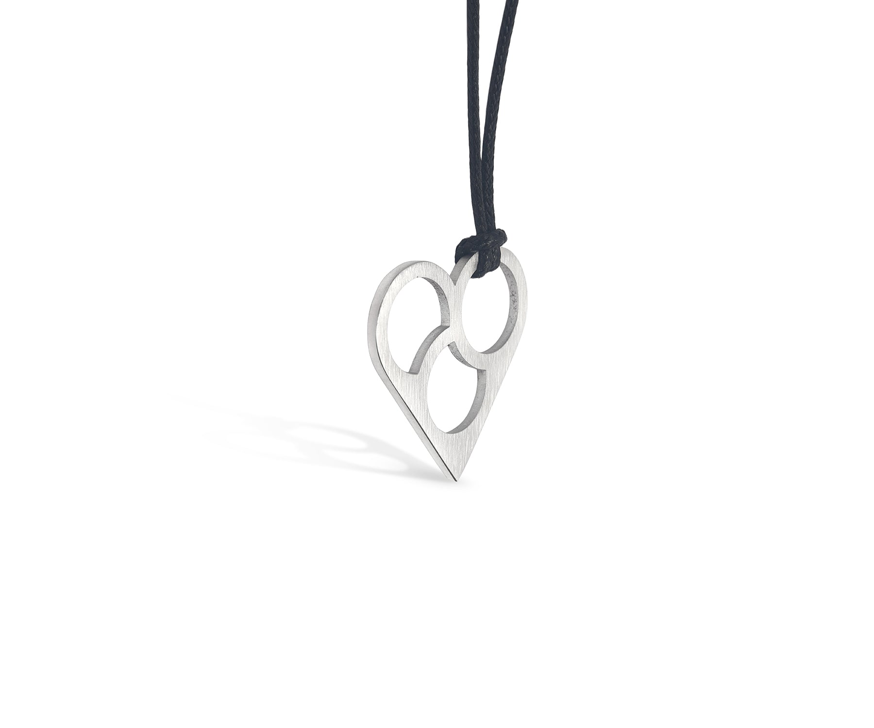 Mito Heart Pendant Matte Steel