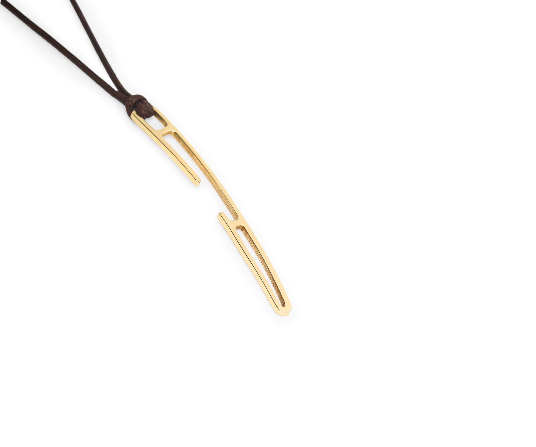 Prey Curve Pendant Polished Brass