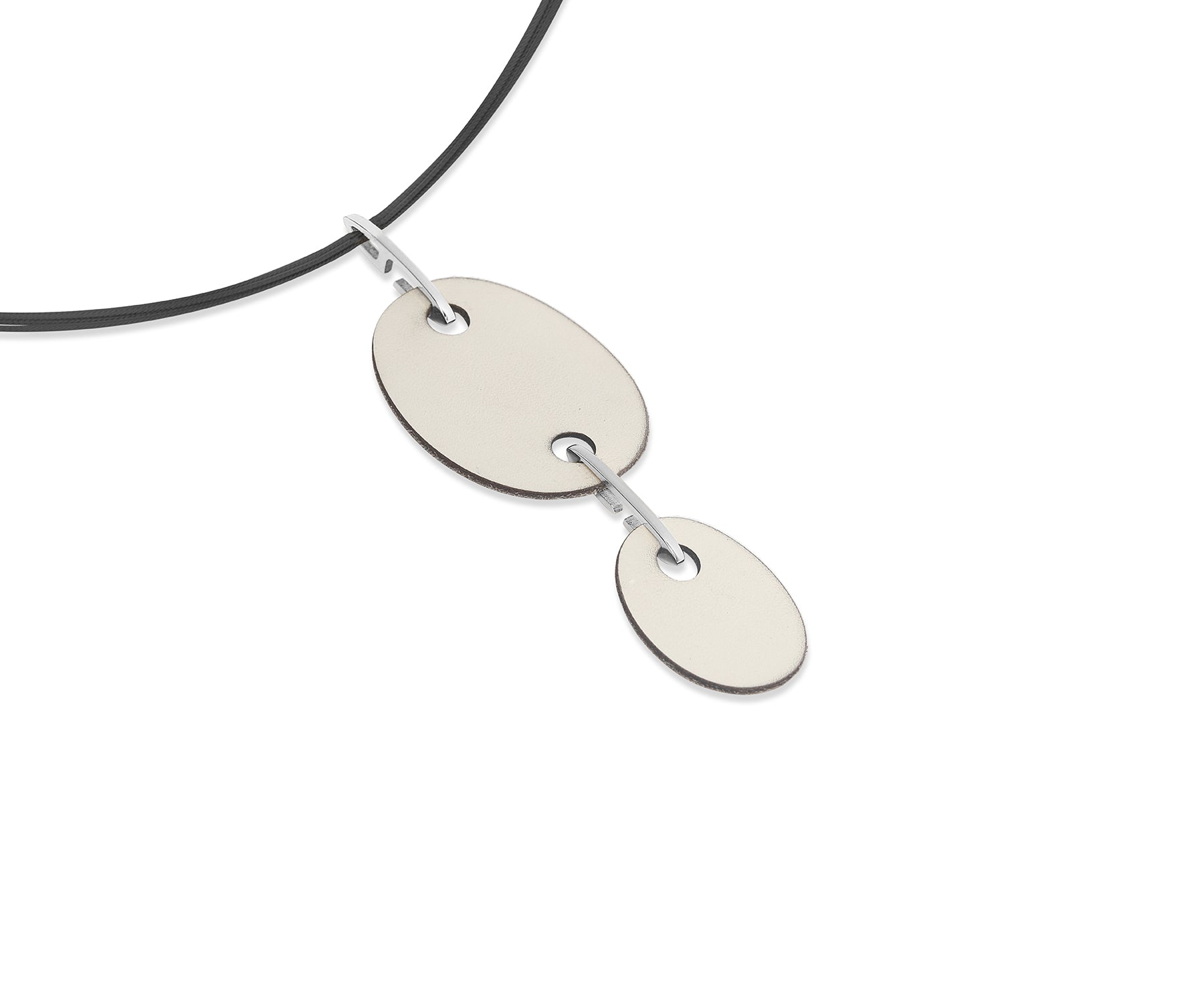 Filia Double Pendant Polished Steel