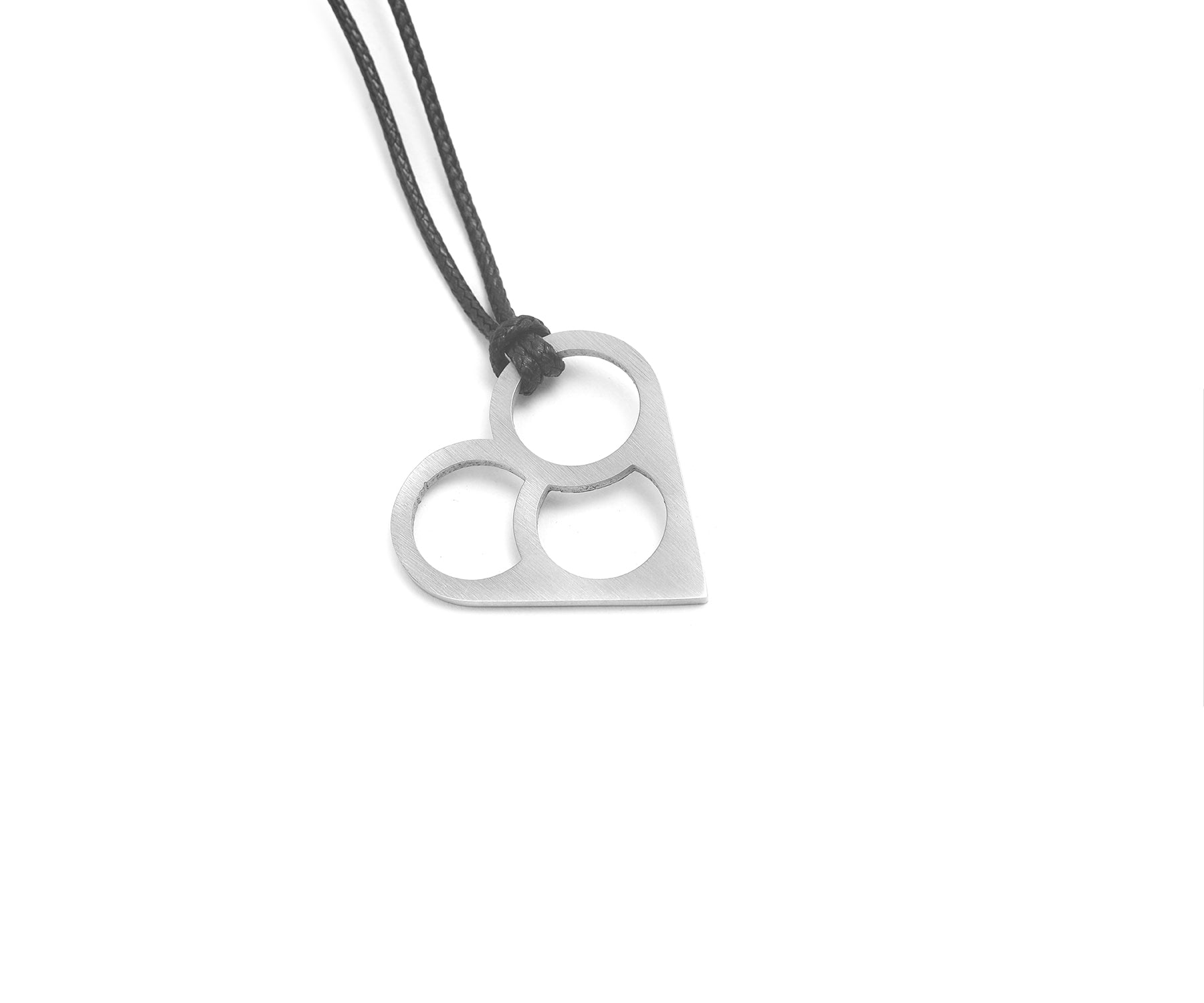 Mito Heart Pendant Matte Steel