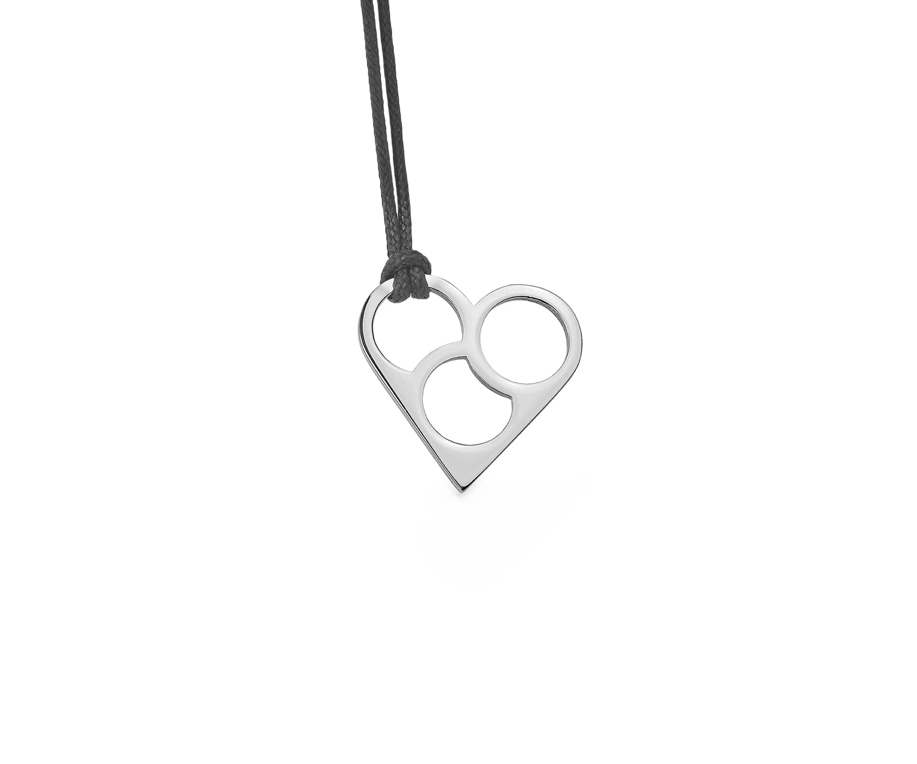 Mito Heart Pendant Polished Steel