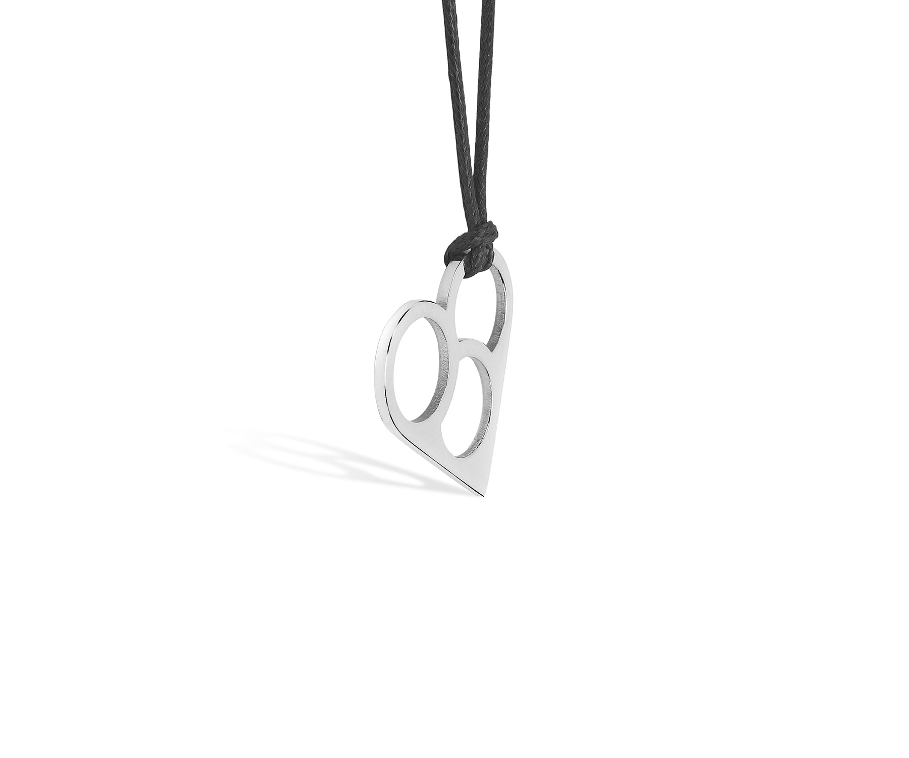 Mito Heart Pendant Polished Steel