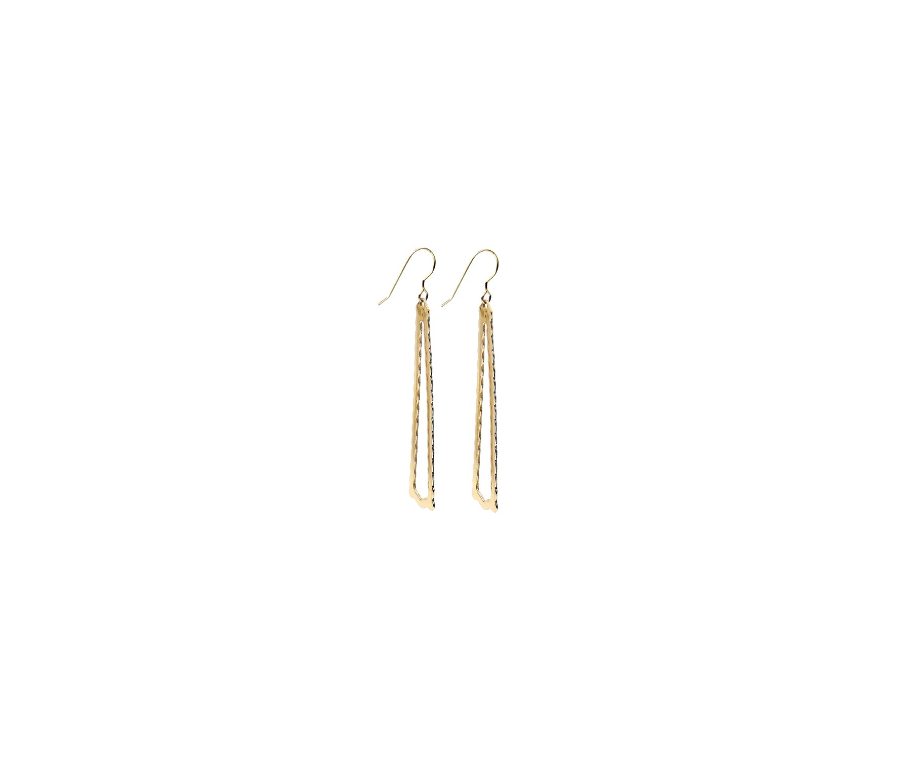 Telo Triangle Eartops  Polished Brass