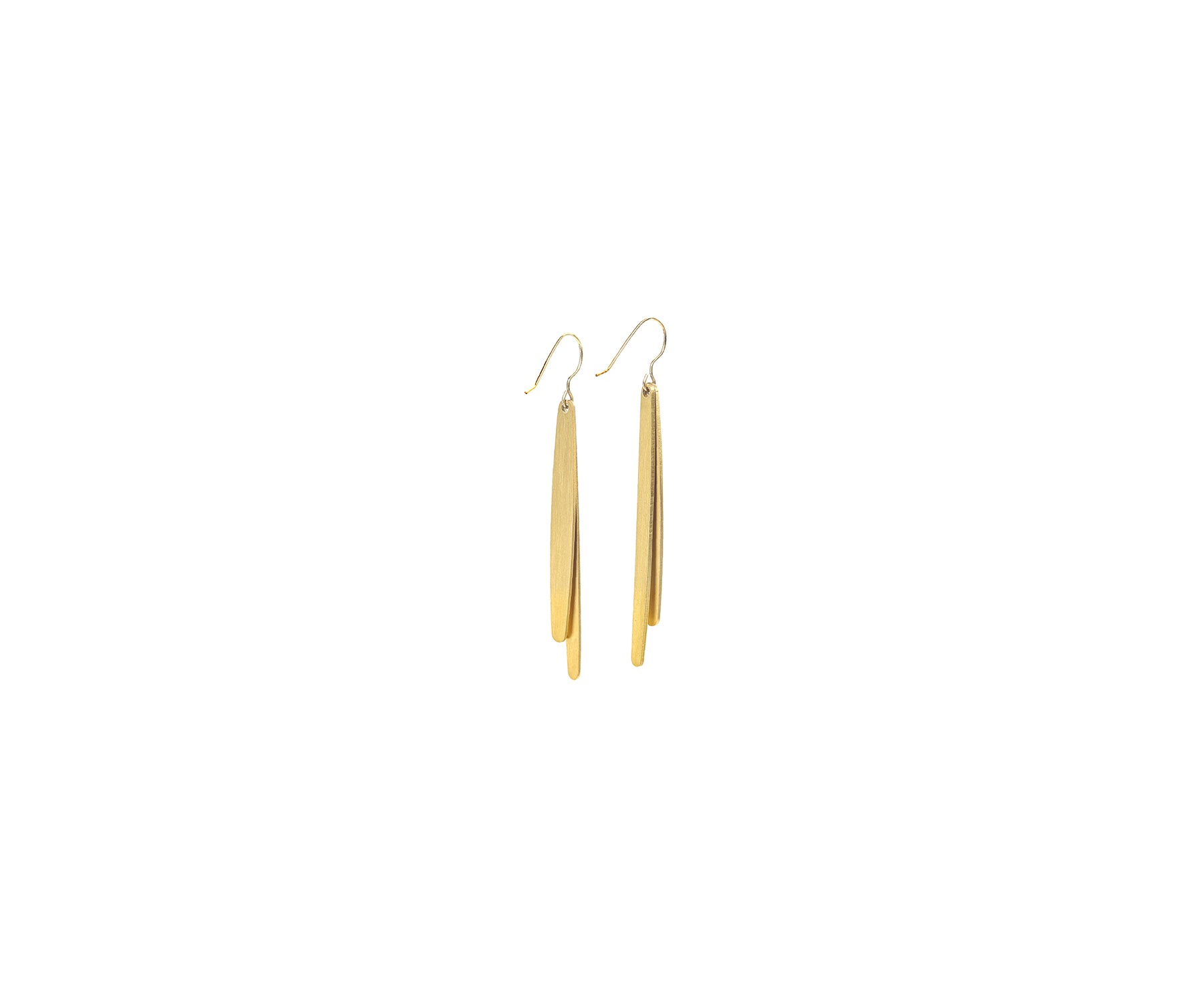 Shimmer Dual Eartops Matte Brass