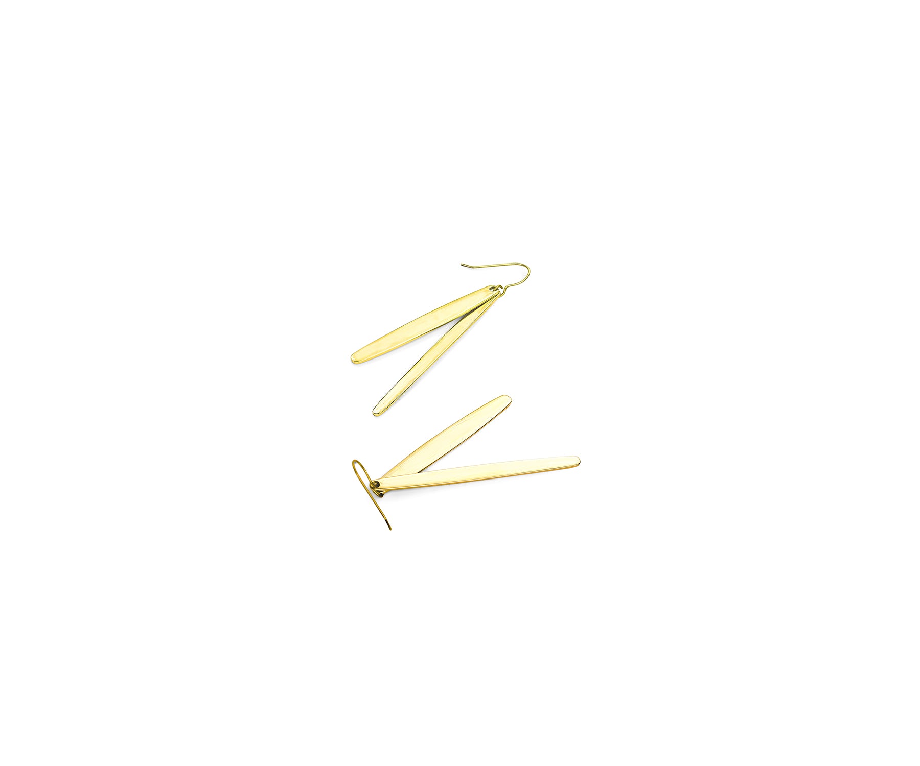 Shimmer Dual Eartops Polished Brass