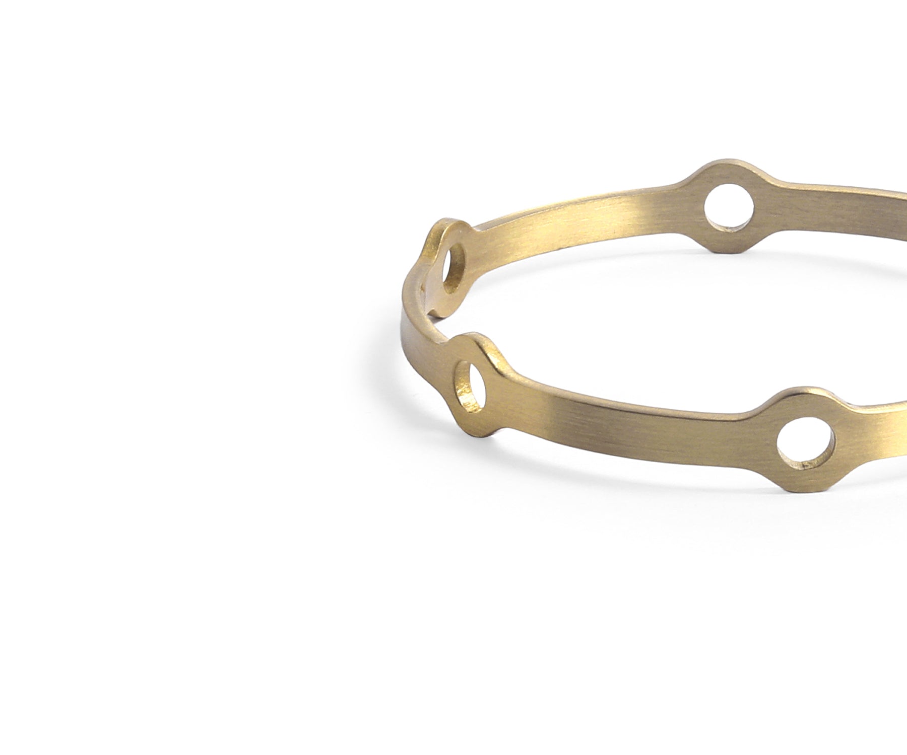 Era Node Wrist Cuff Matte Brass