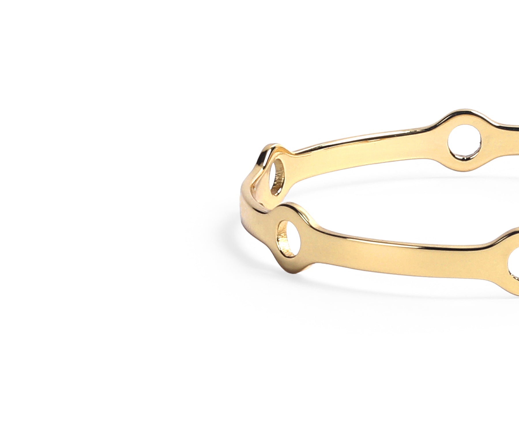 Era Node Wrist Cuff  Polished Brass