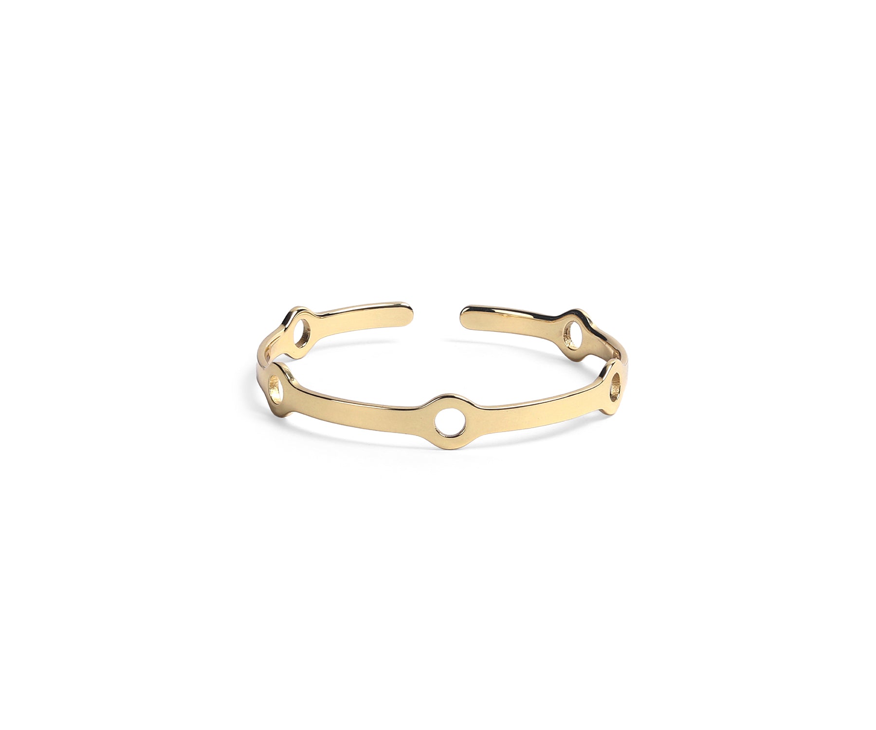 Era Node Wrist Cuff  Polished Brass