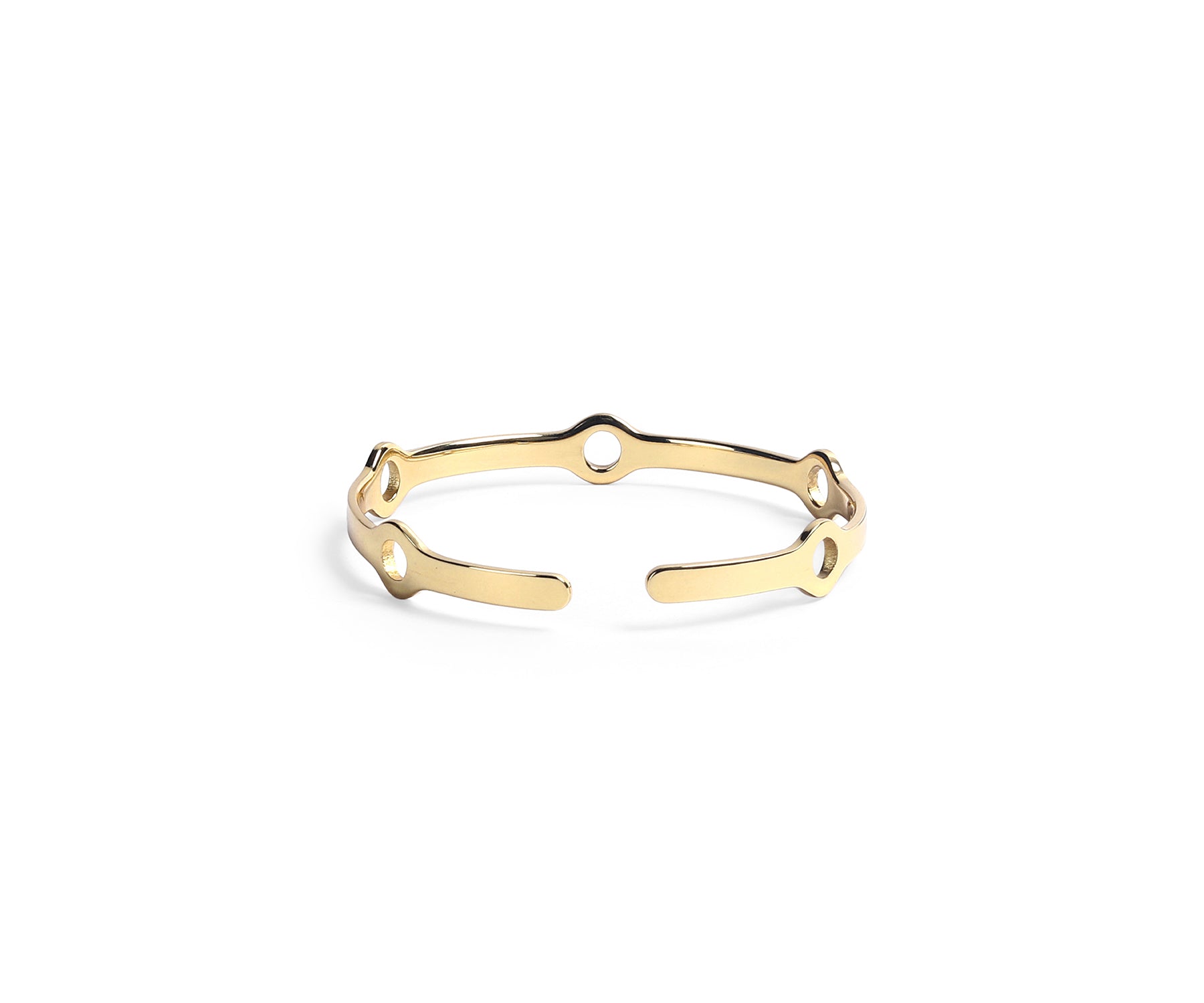 Era Node Wrist Cuff  Polished Brass