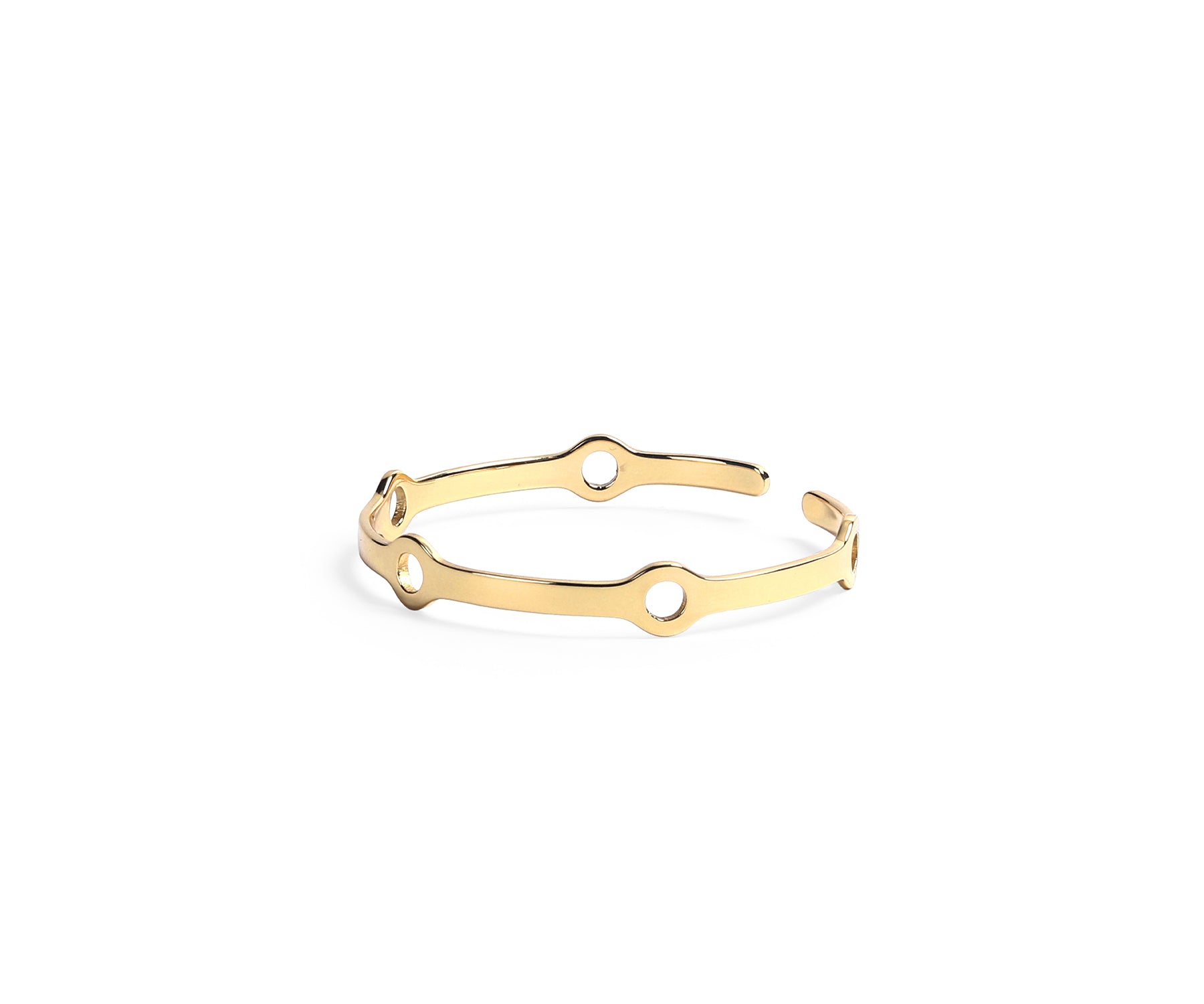 Era Node Wrist Cuff  Polished Brass