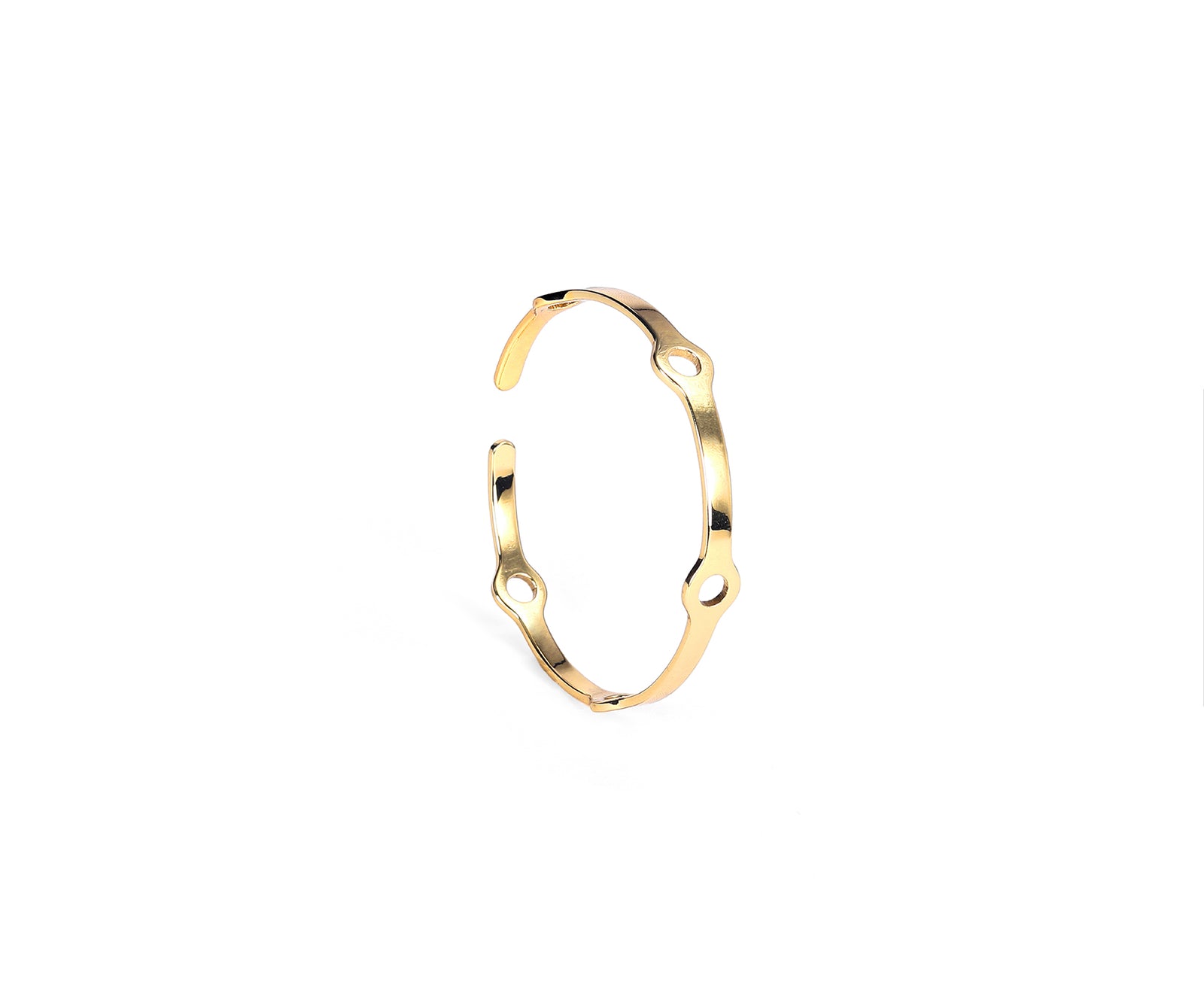 Era Node Wrist Cuff  Polished Brass