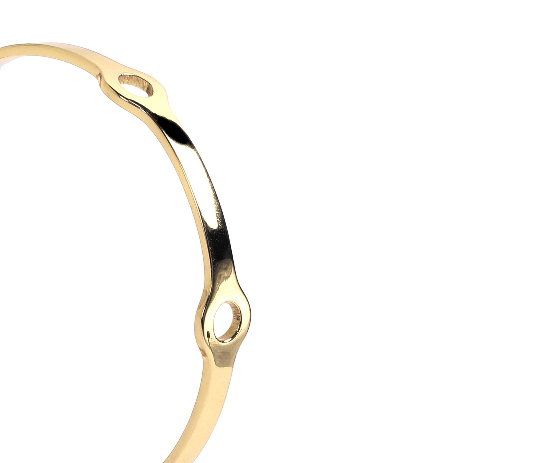 Era Node Wrist Cuff  Polished Brass