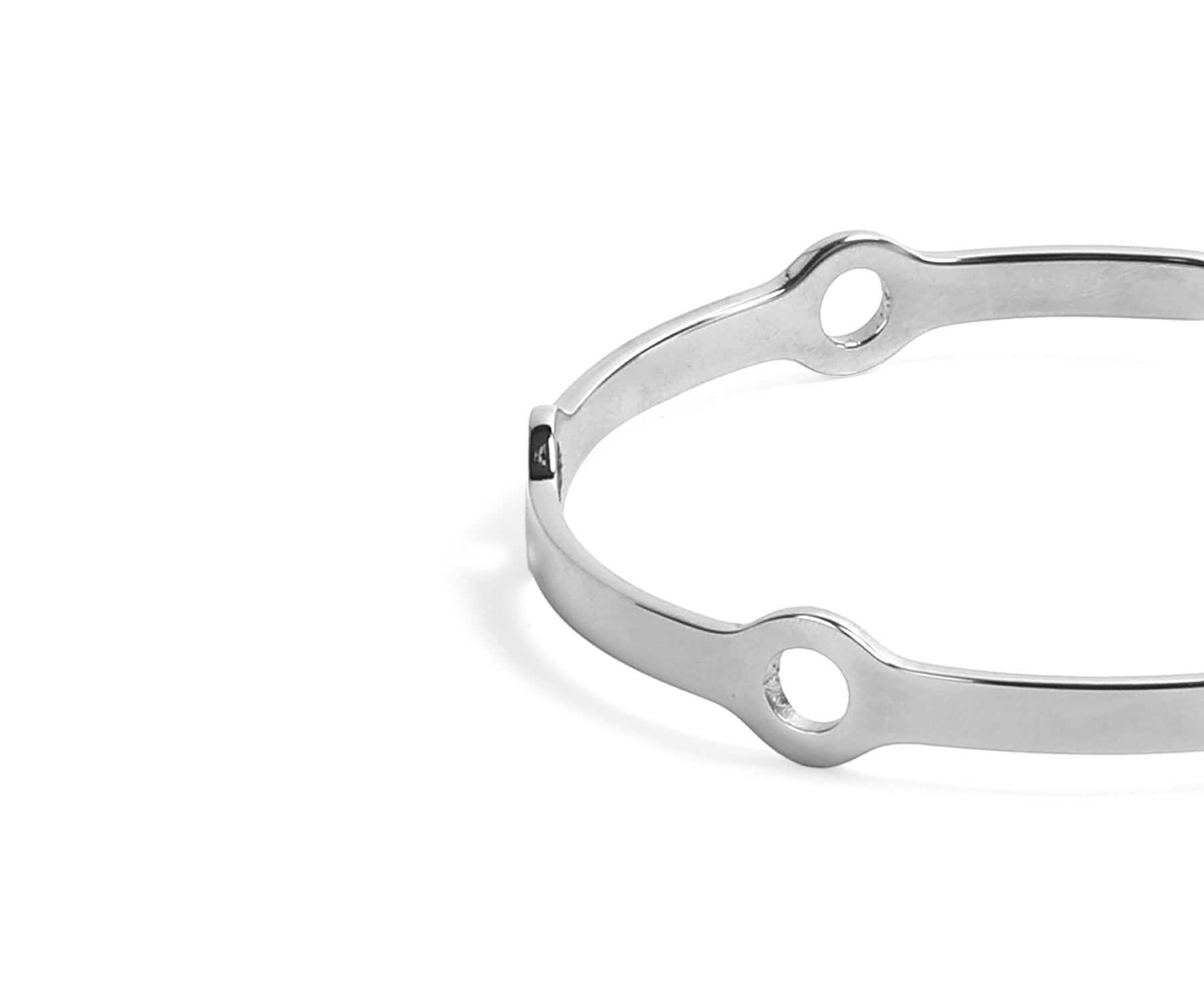 Era Node Wrist Cuff  Polished Steel