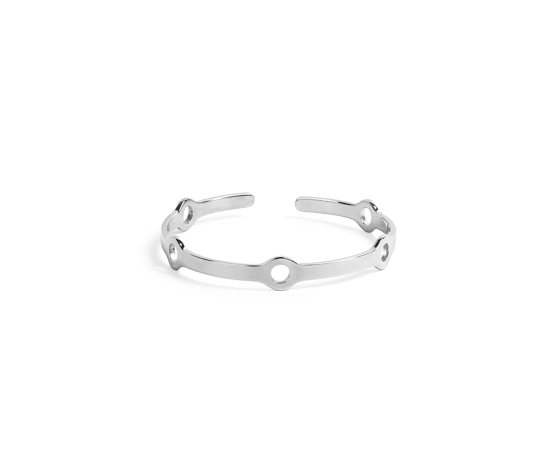 Era Node Wrist Cuff  Polished Steel