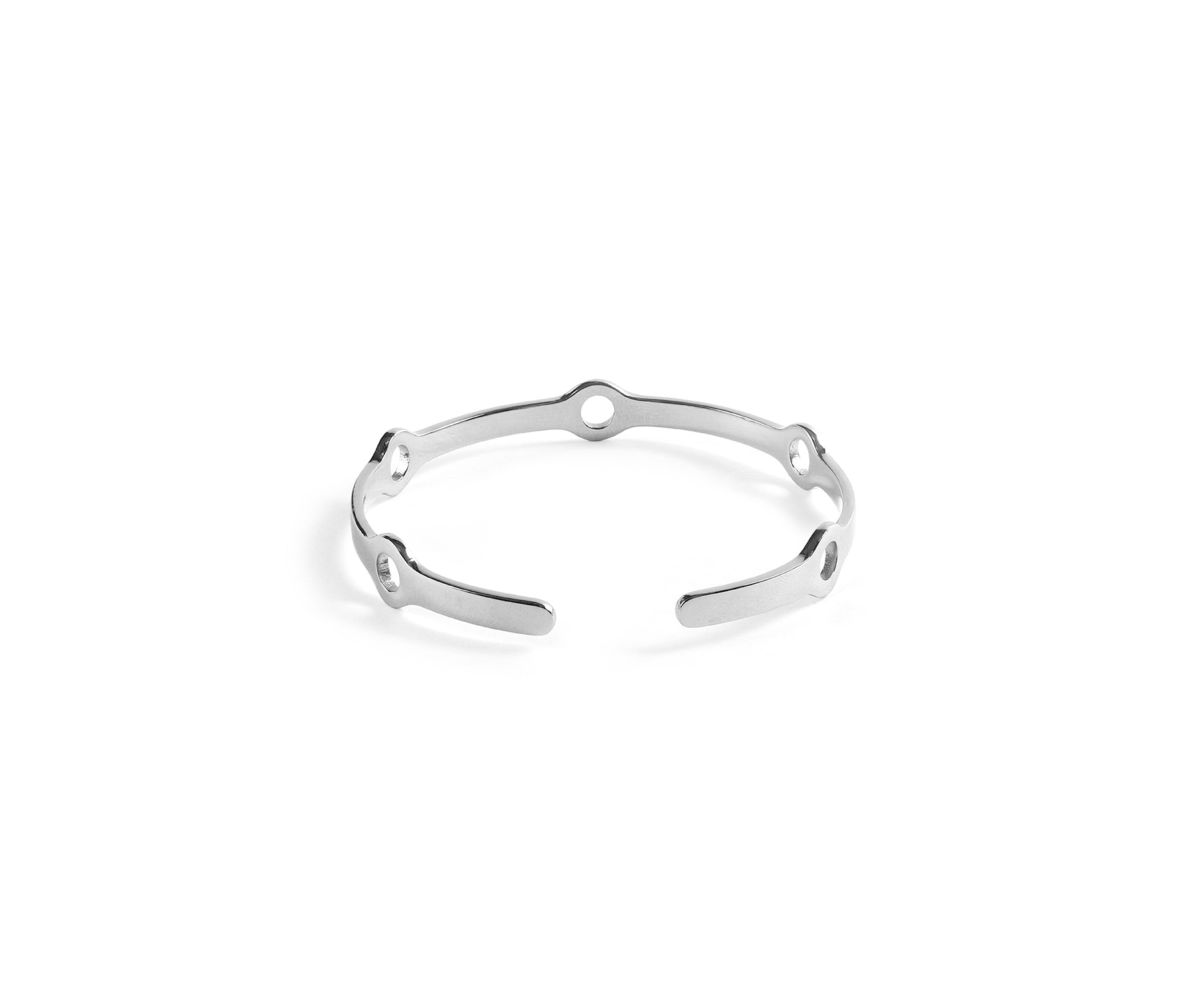 Era Node Wrist Cuff  Polished Steel